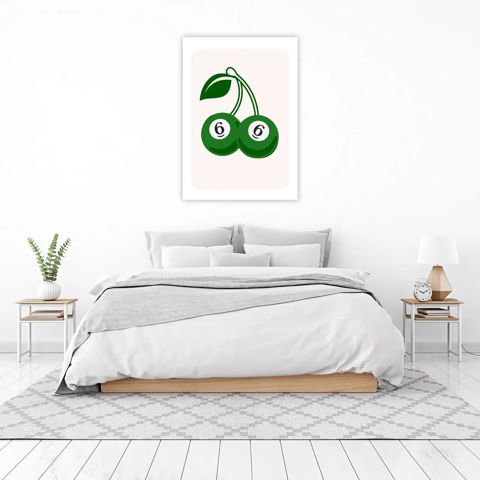 Lucky Six Billiard Cherries Wall Art