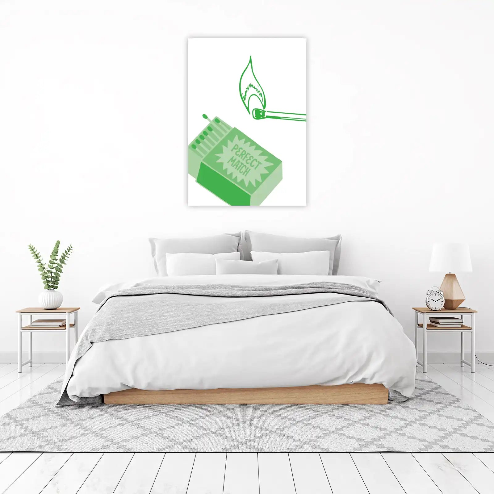 Perfect Match Green Matchbox Wall Art