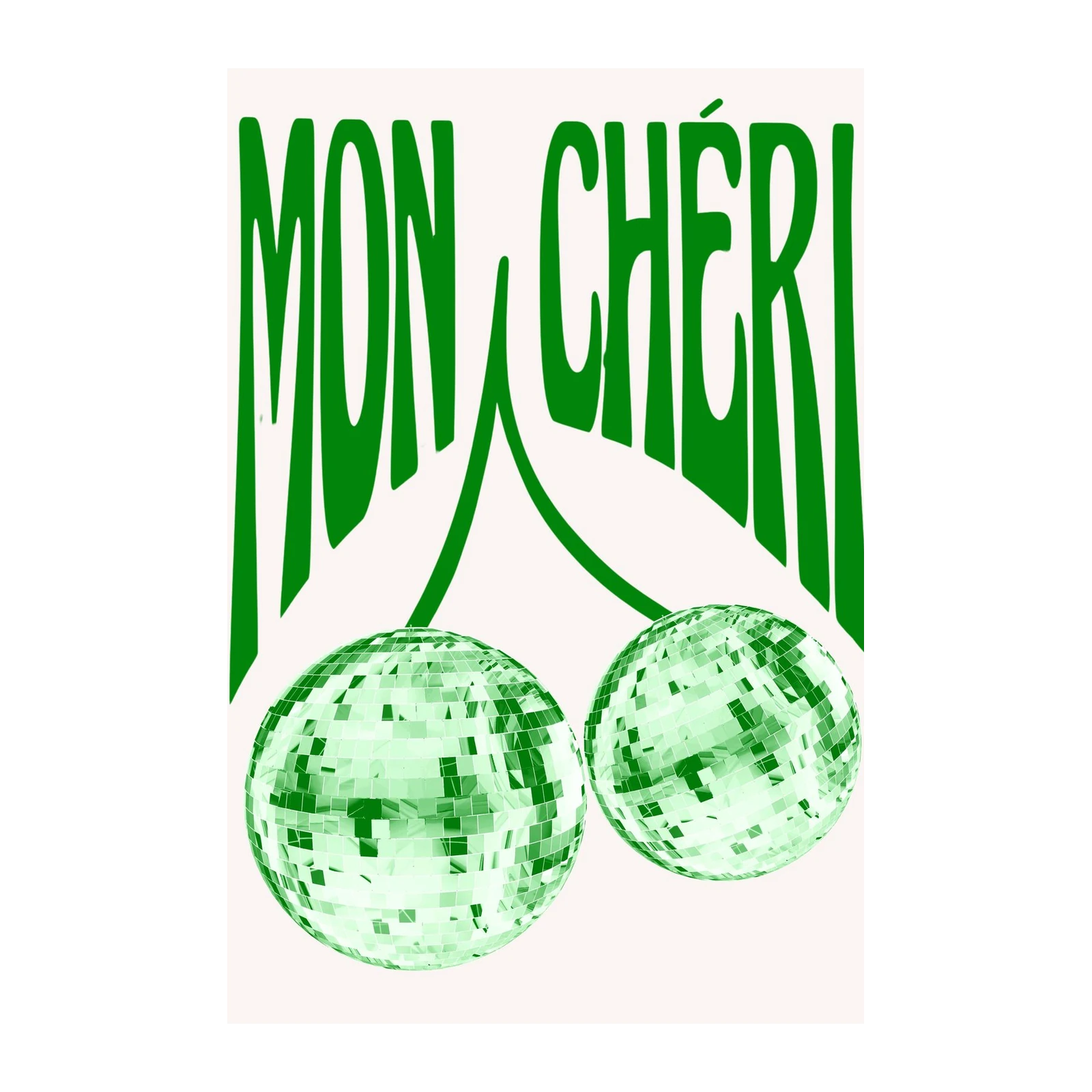 Mon Cheri Disco Ball Cherry Wall Art