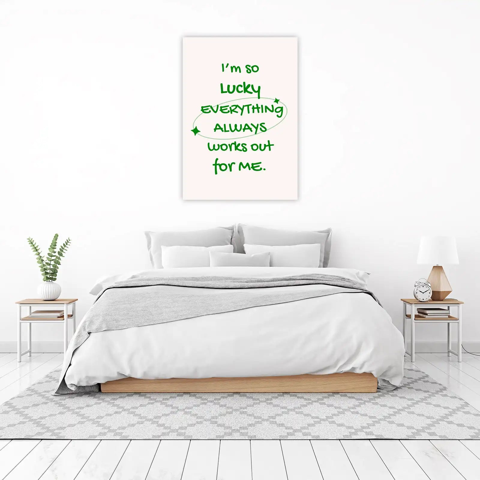 Lucky Affirmation "Everything Always Works Out" Wall Art