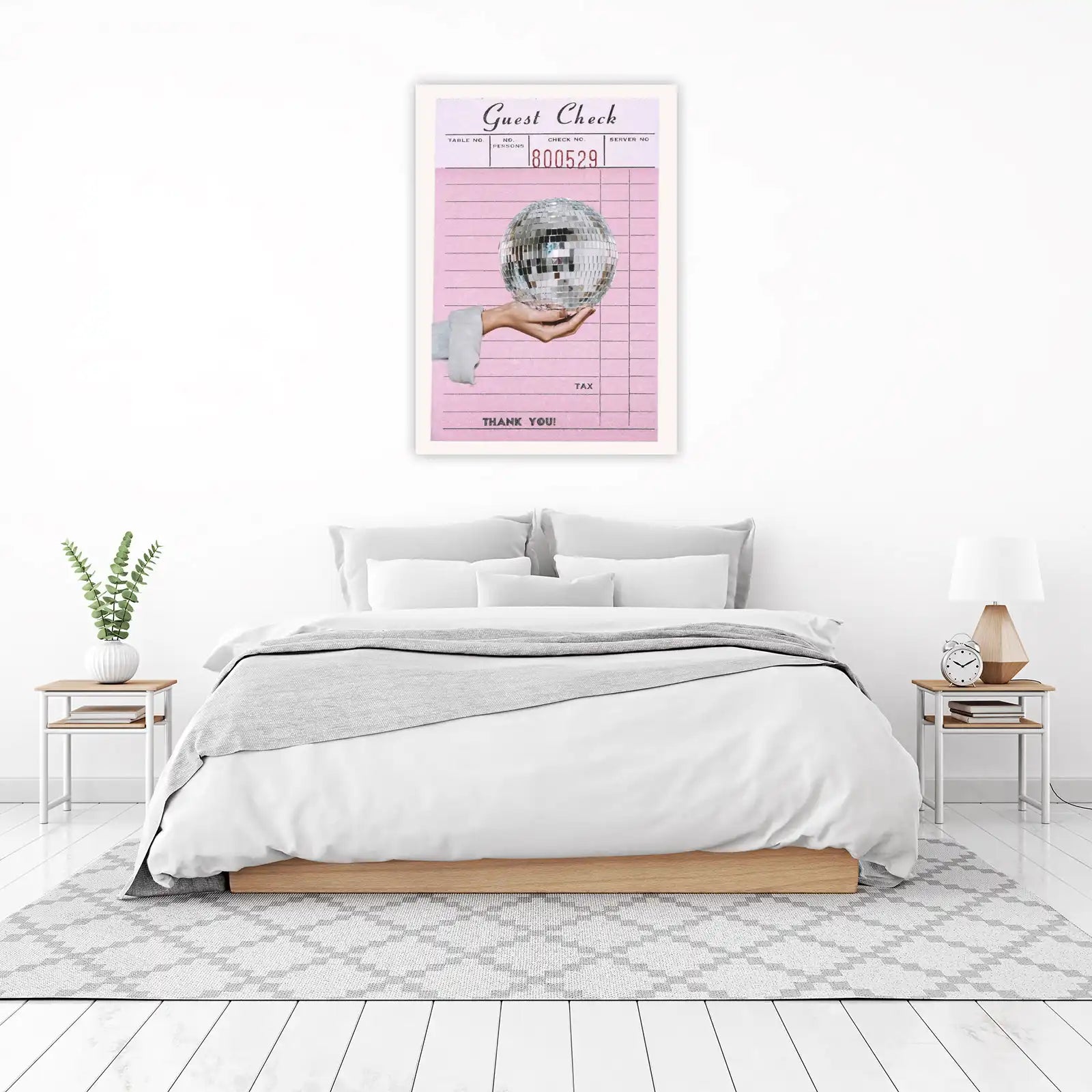 Disco Ball Guest Check Wall Art
