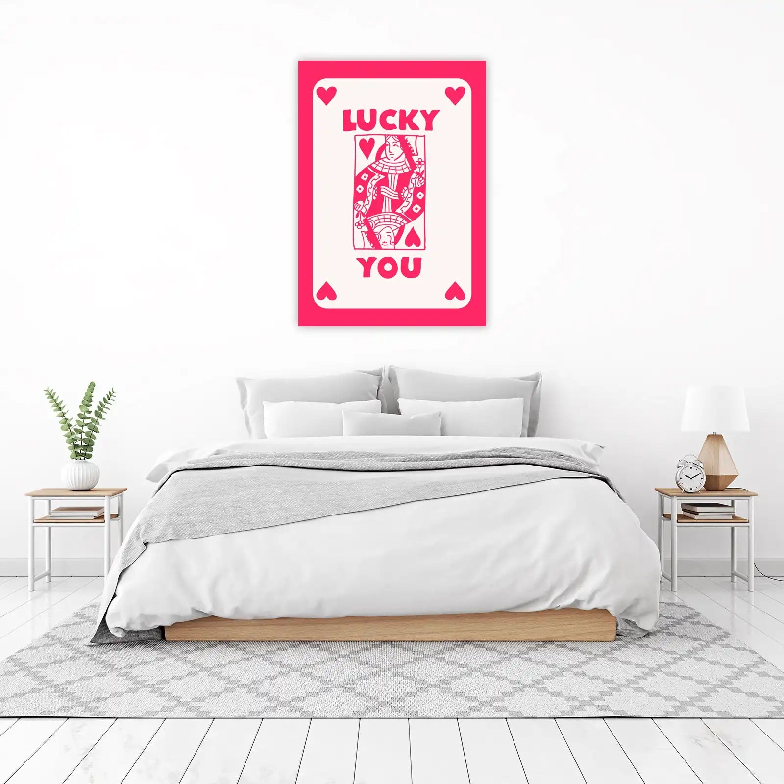 Lucky Queen of Hearts Playful Wall Art
