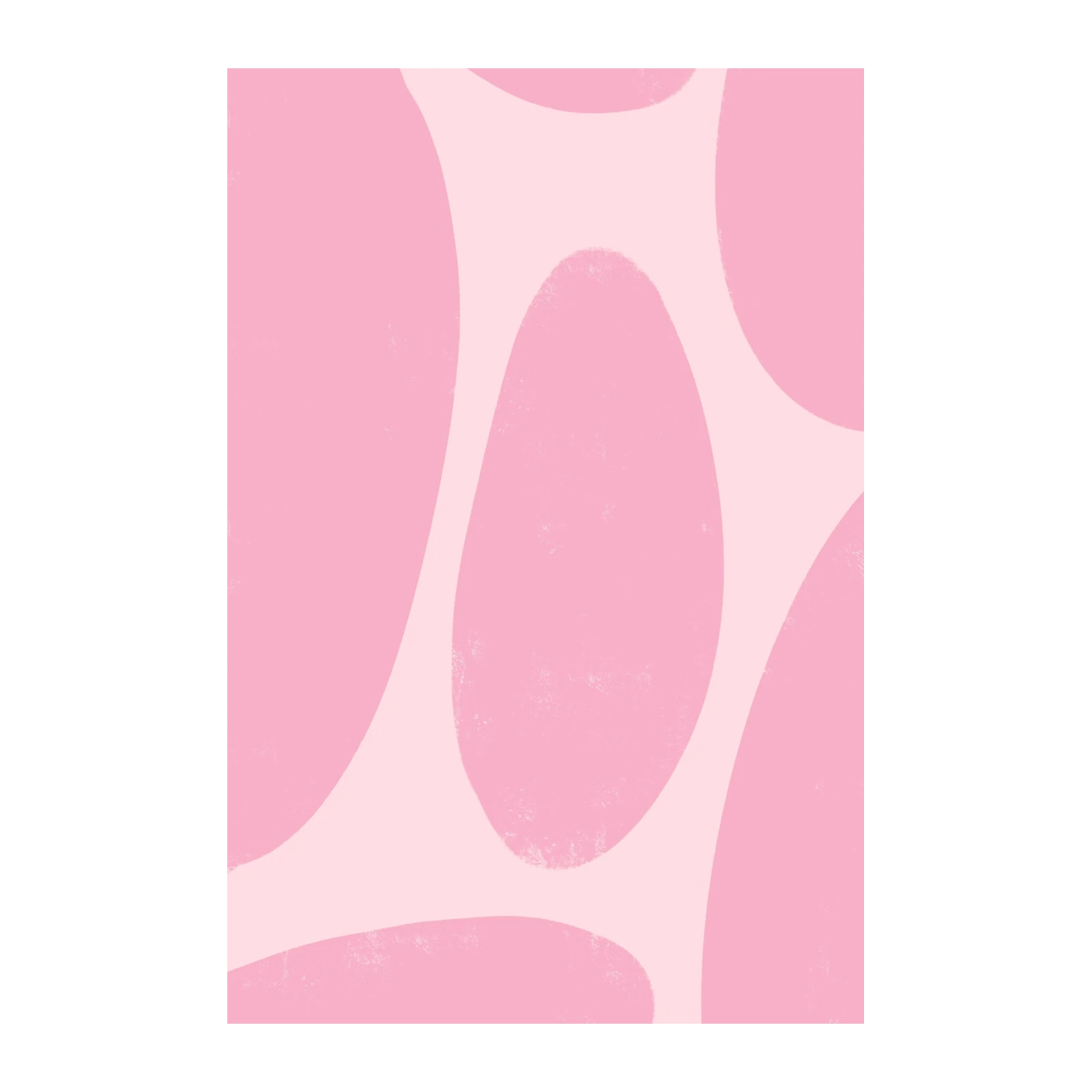Soft Pink Abstract Shapes Wall Art