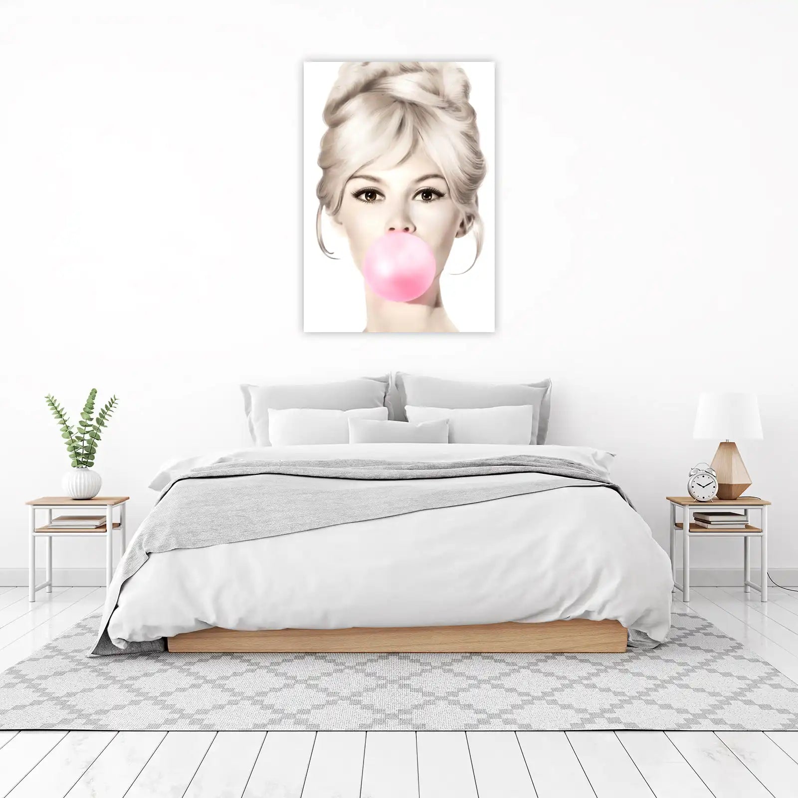 Glamorous Bubblegum Girl Wall Art