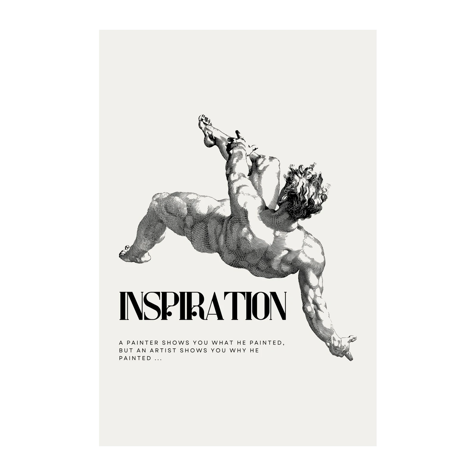 Vintage Muscular Figure 'Inspiration' Wall Art