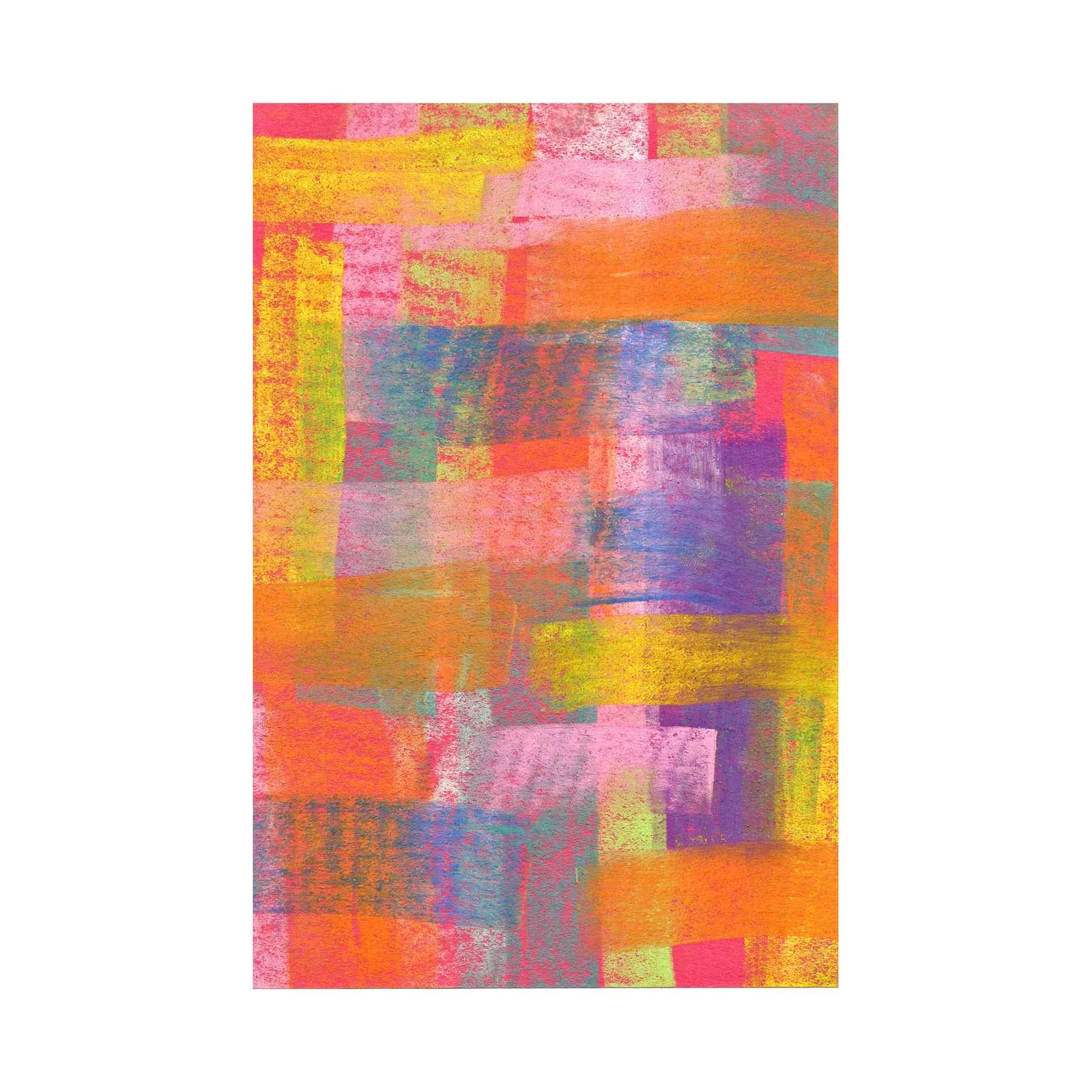 Vibrant Abstract Color Blocks Wall Art