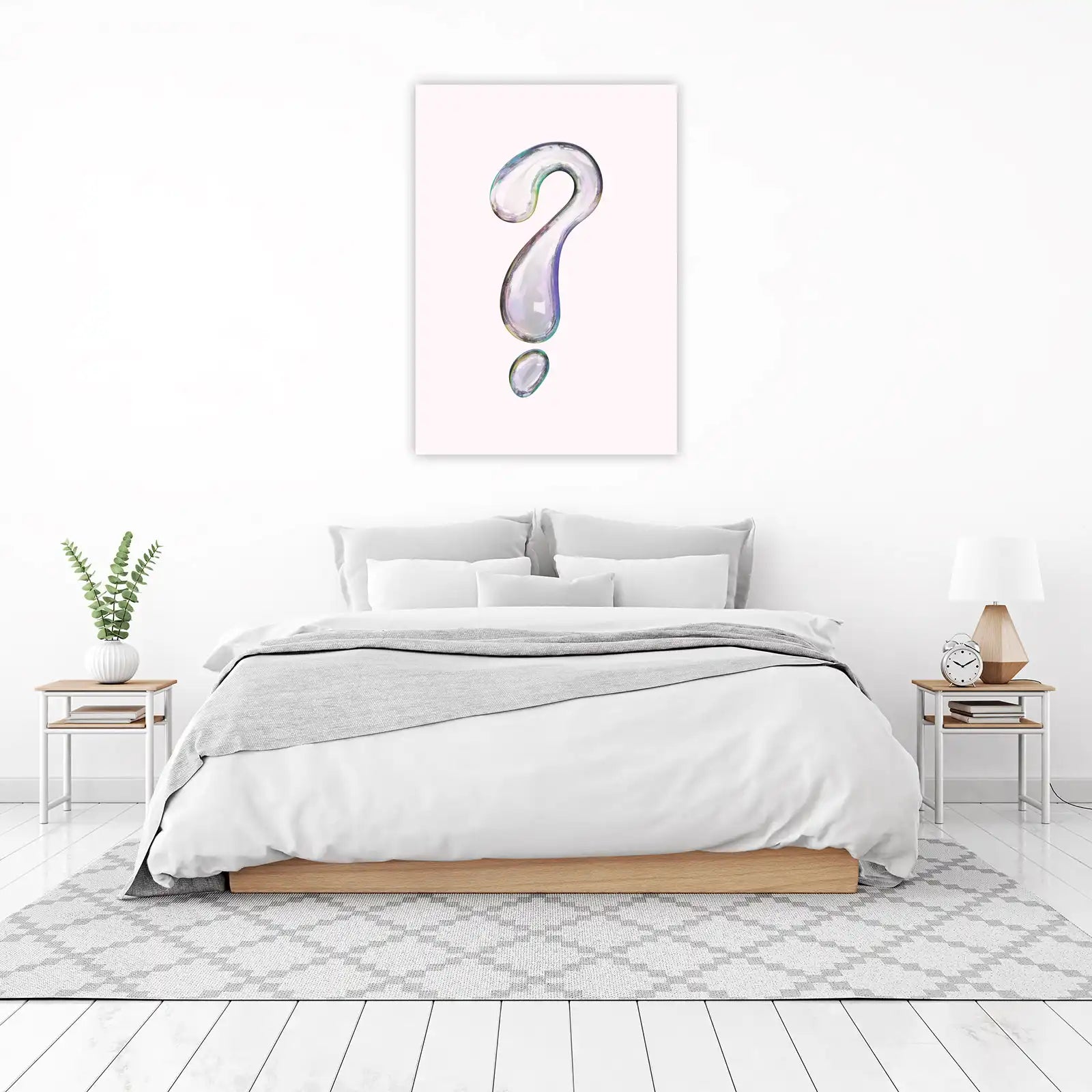 Curious Bubble Question Mark Wall Art