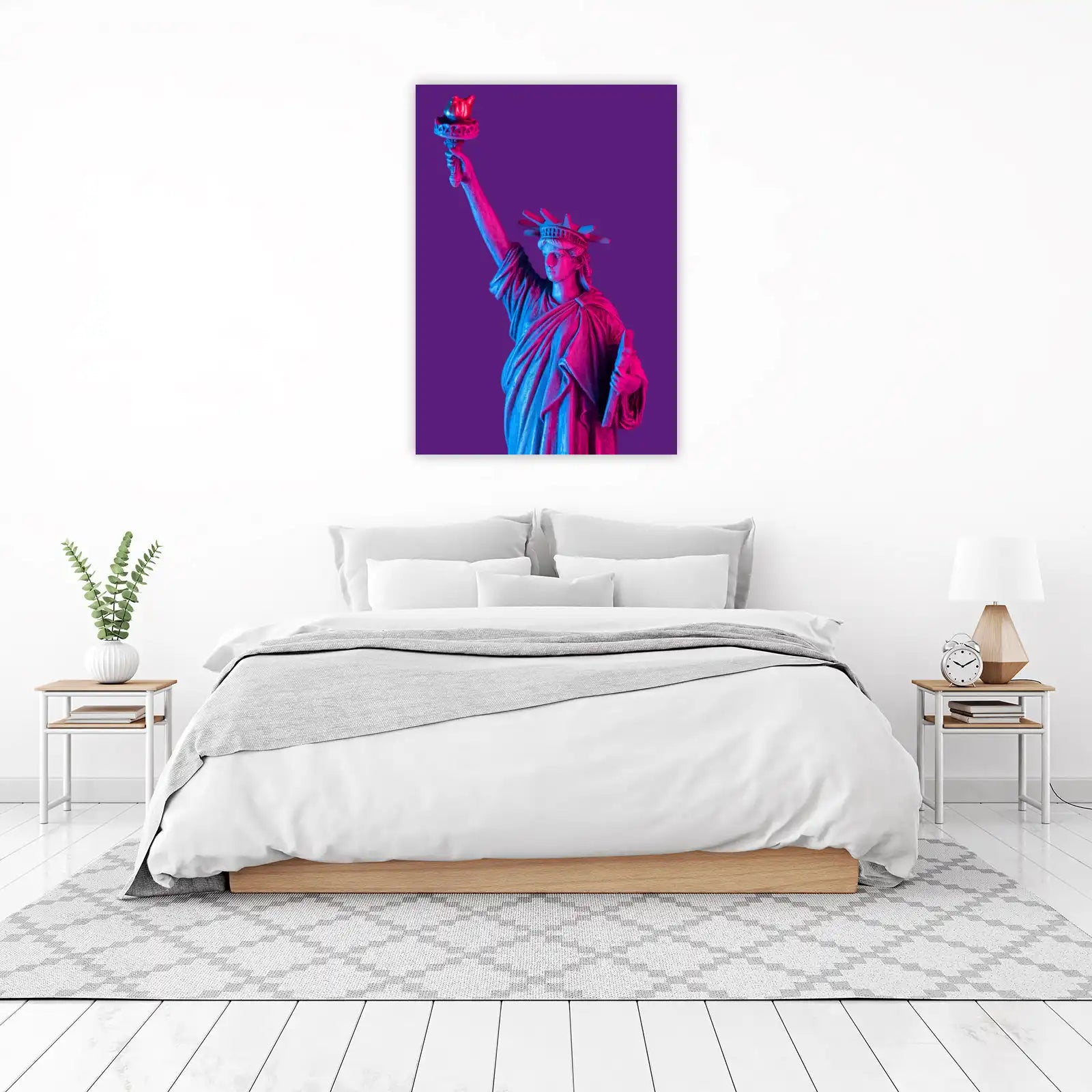 Statue of Liberty Neon Glow Wall Art