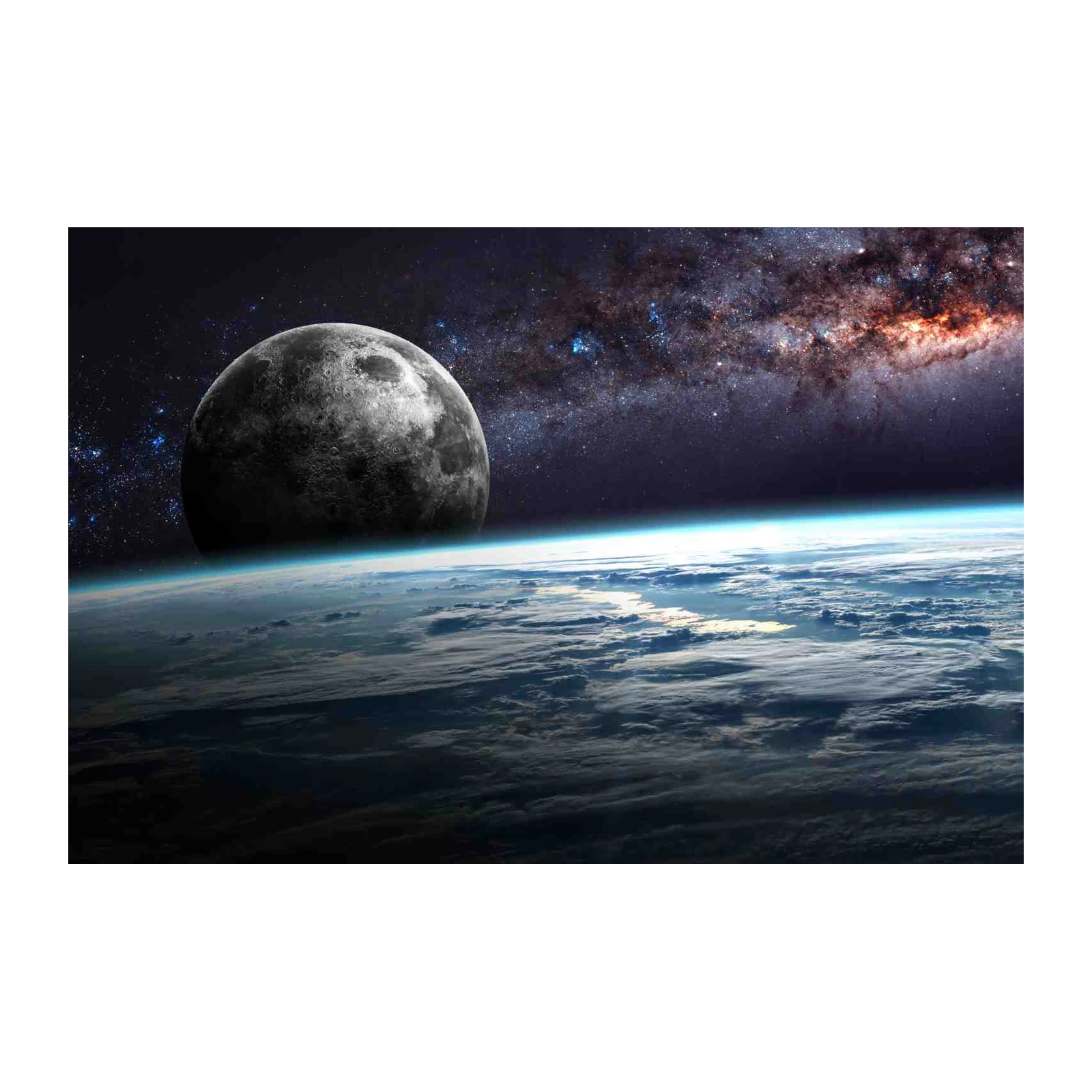 Lunar Earth Galaxy Wall Art