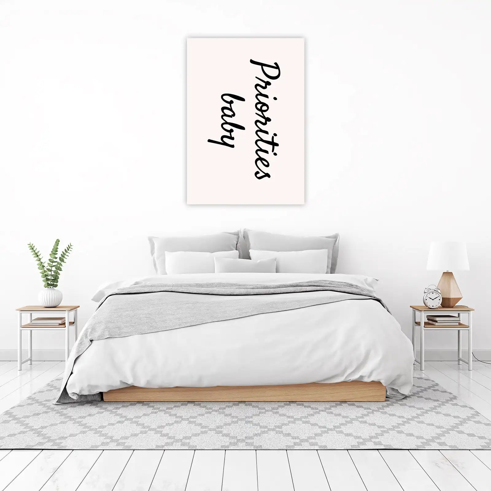 Baby Priorities Script Wall Art