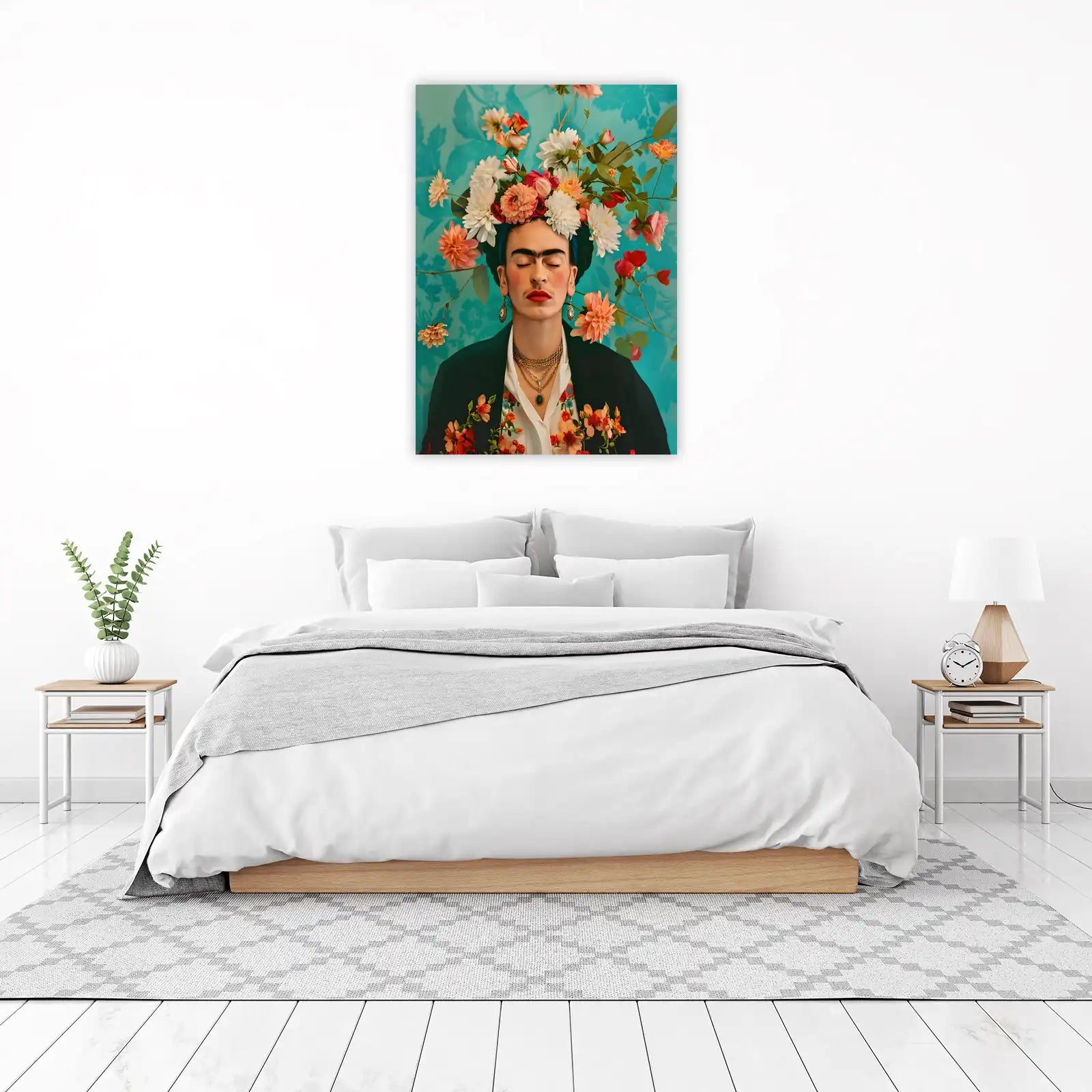 Frida Kahlo Floral Crown Wall Art