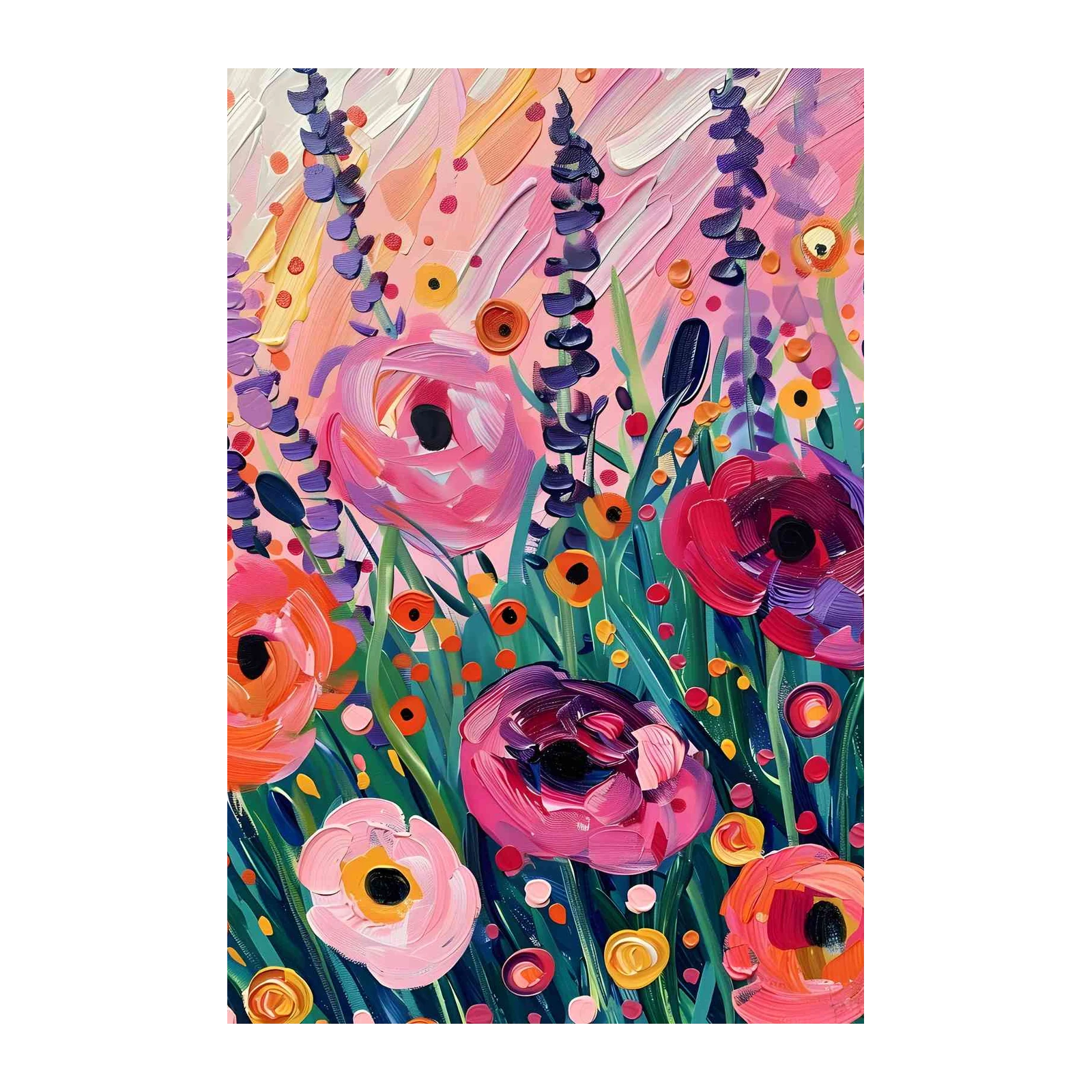 Vibrant Floral Impressionist Art Wall Art