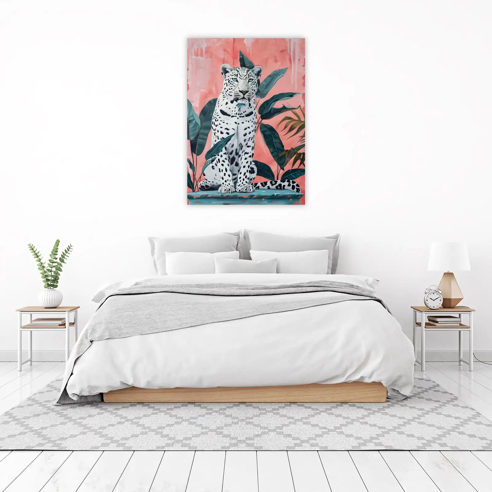 Majestic Snow Leopard Jungle Vibes Wall Art