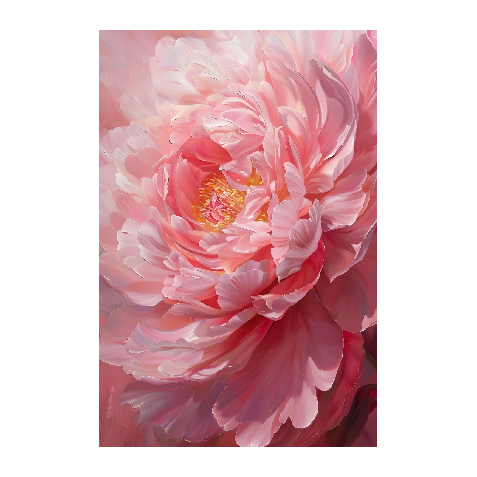Lush Pink Peony Bloom Wall Art