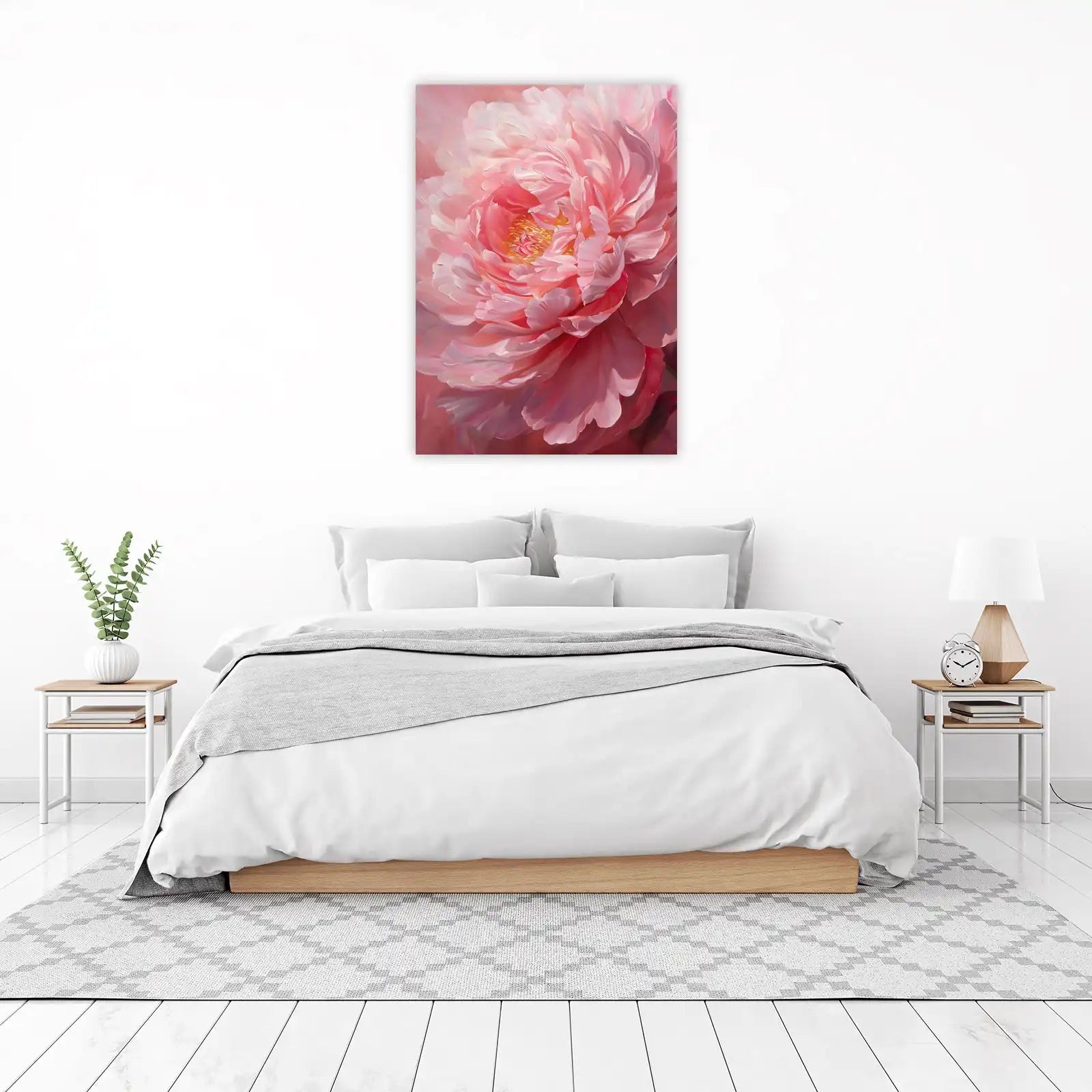 Lush Pink Peony Bloom Wall Art