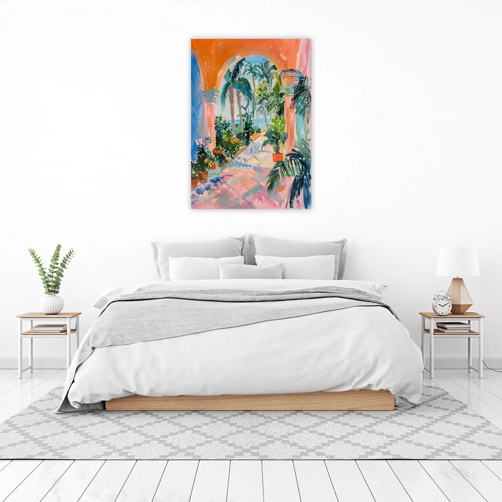 Vibrant Tropical Archway Palm Paradise Wall Art