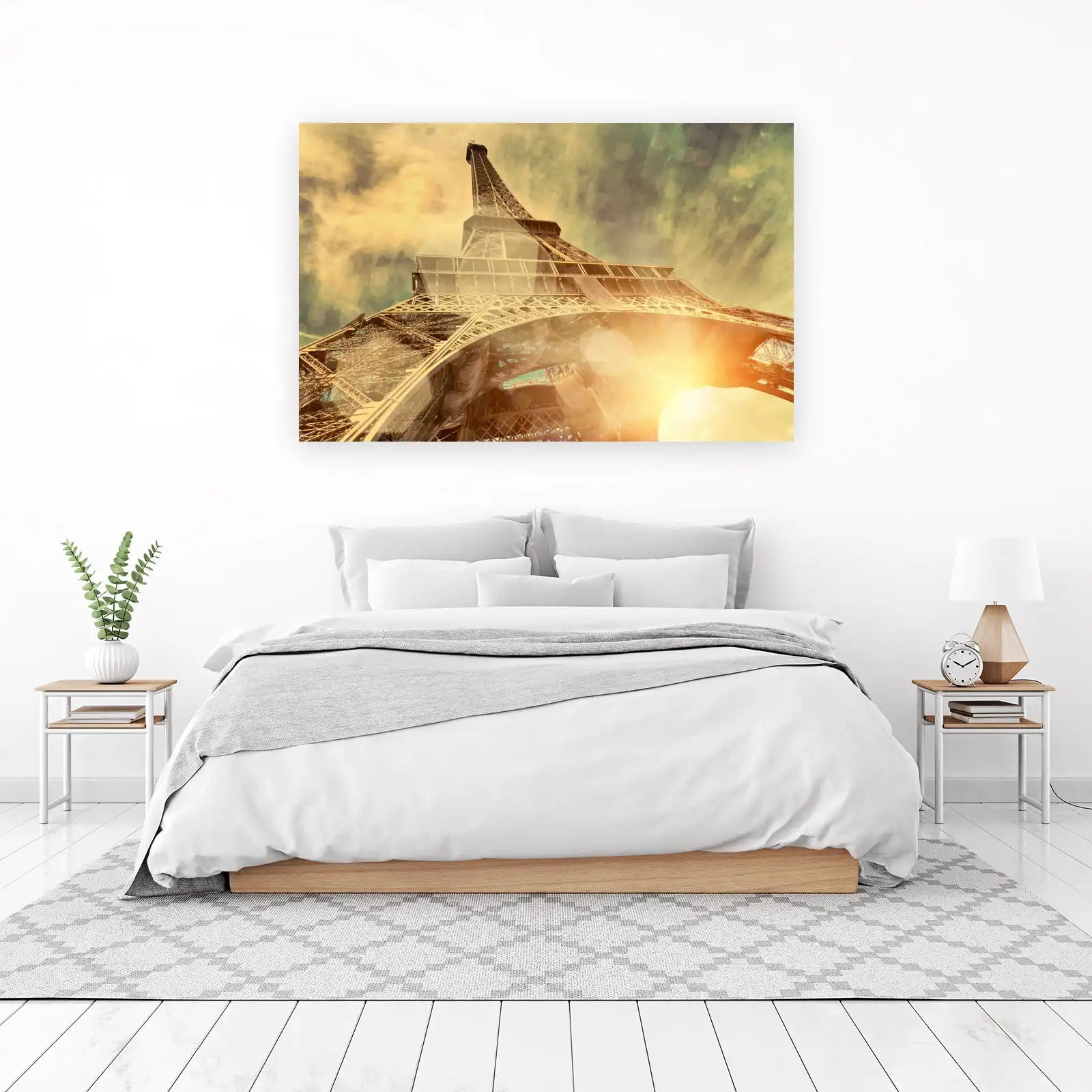 Eiffel Tower Paris Sunburst Wall Art