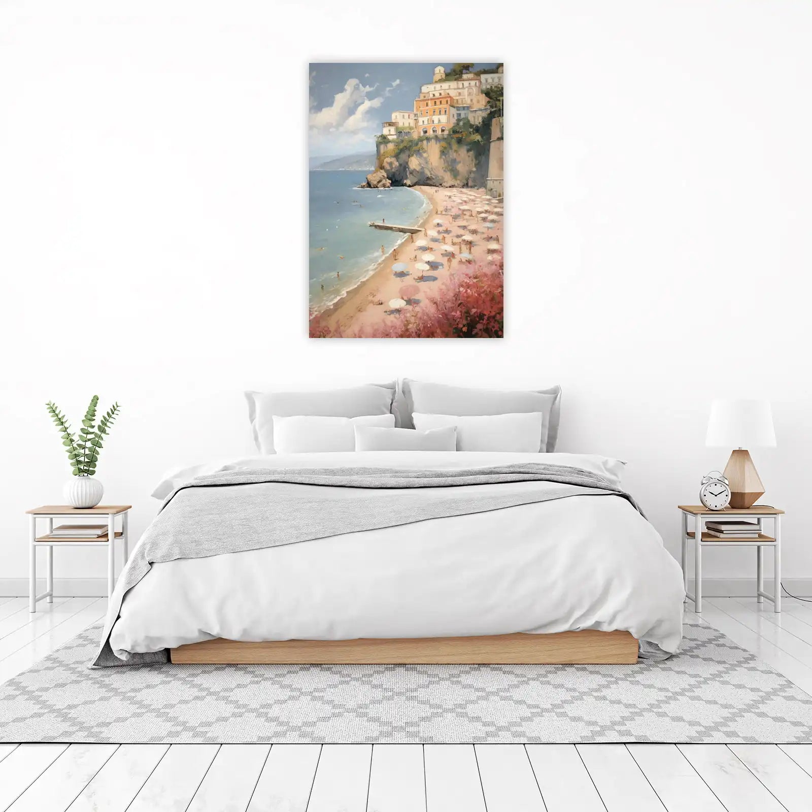 Amalfi Coast Beach Scene Wall Art
