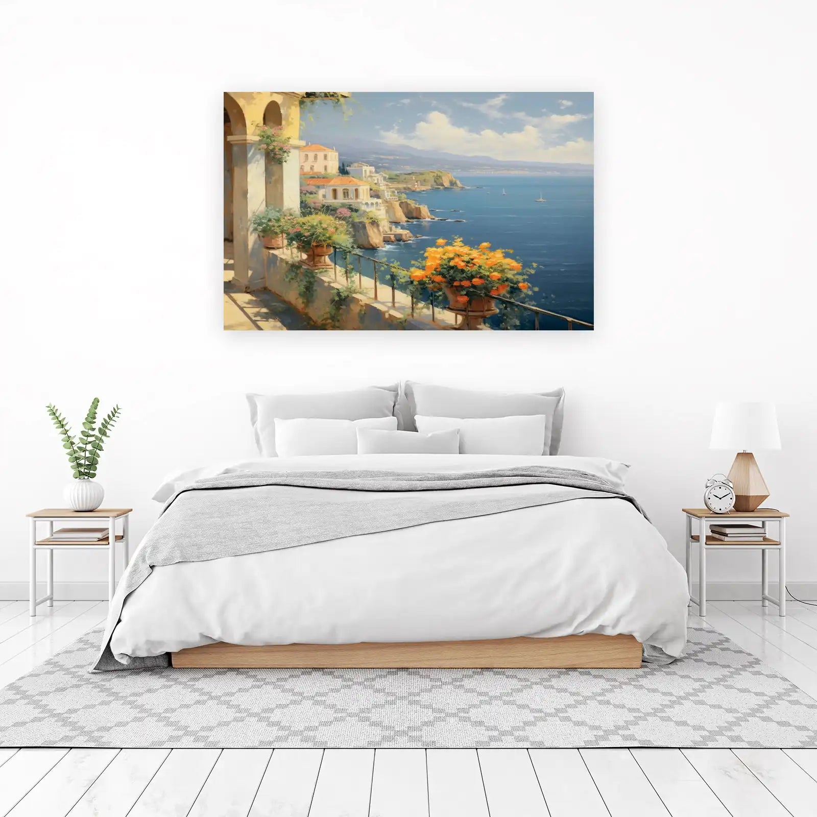 Italian Riviera Balcony Seascape Wall Art