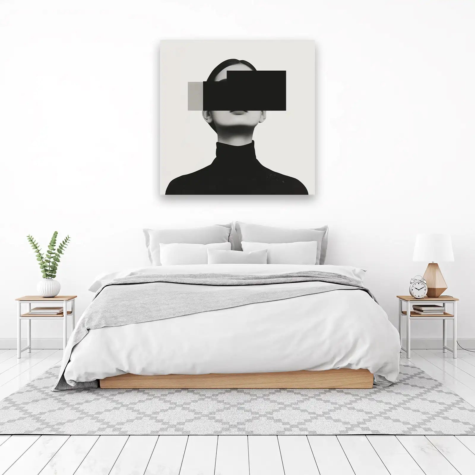 Abstract Figure Monochrome Wall Art