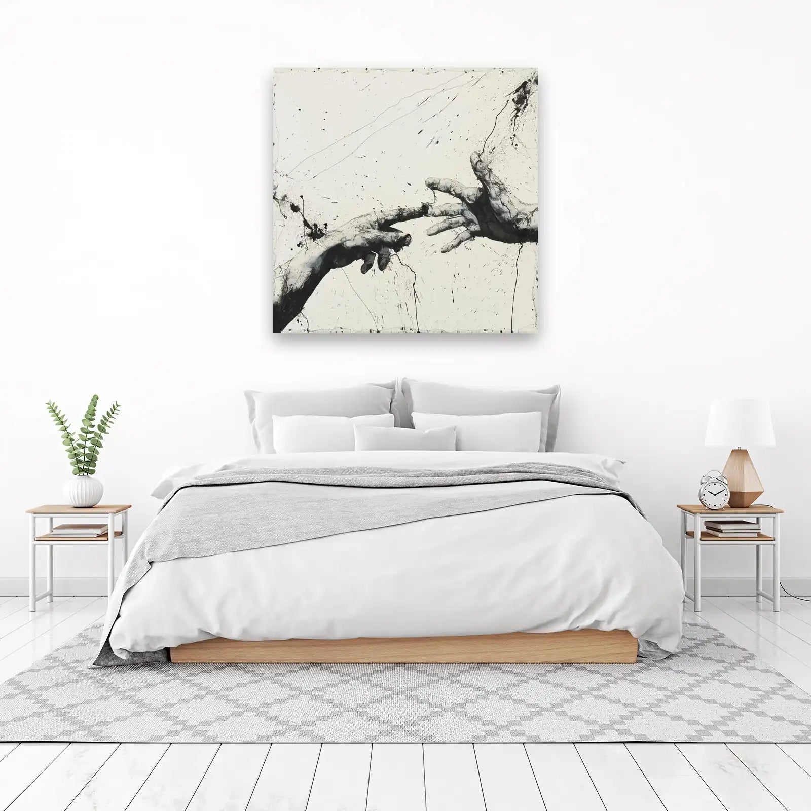 Abstract Hand Connection Wall Art