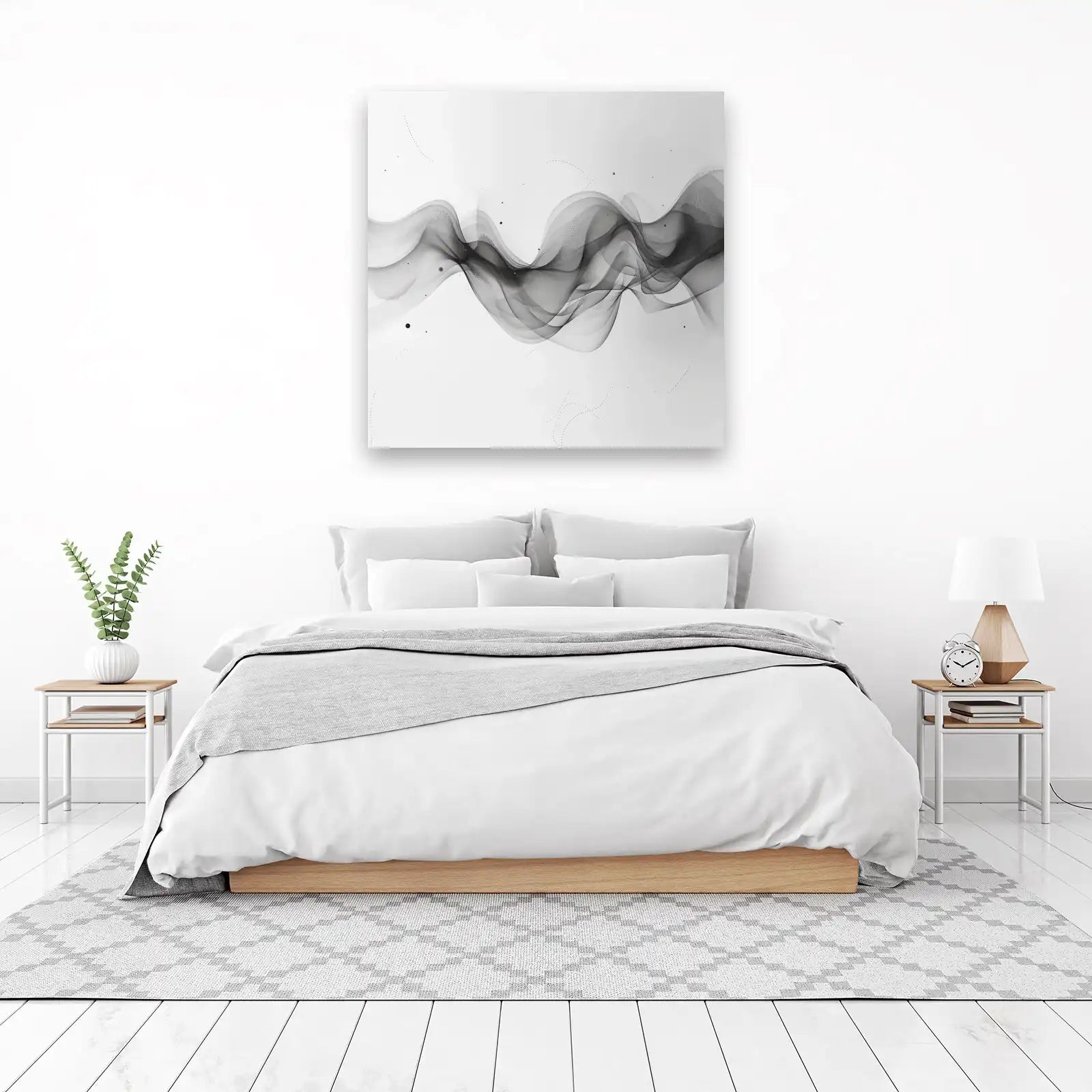 Abstract Smoke Wave Wall Art