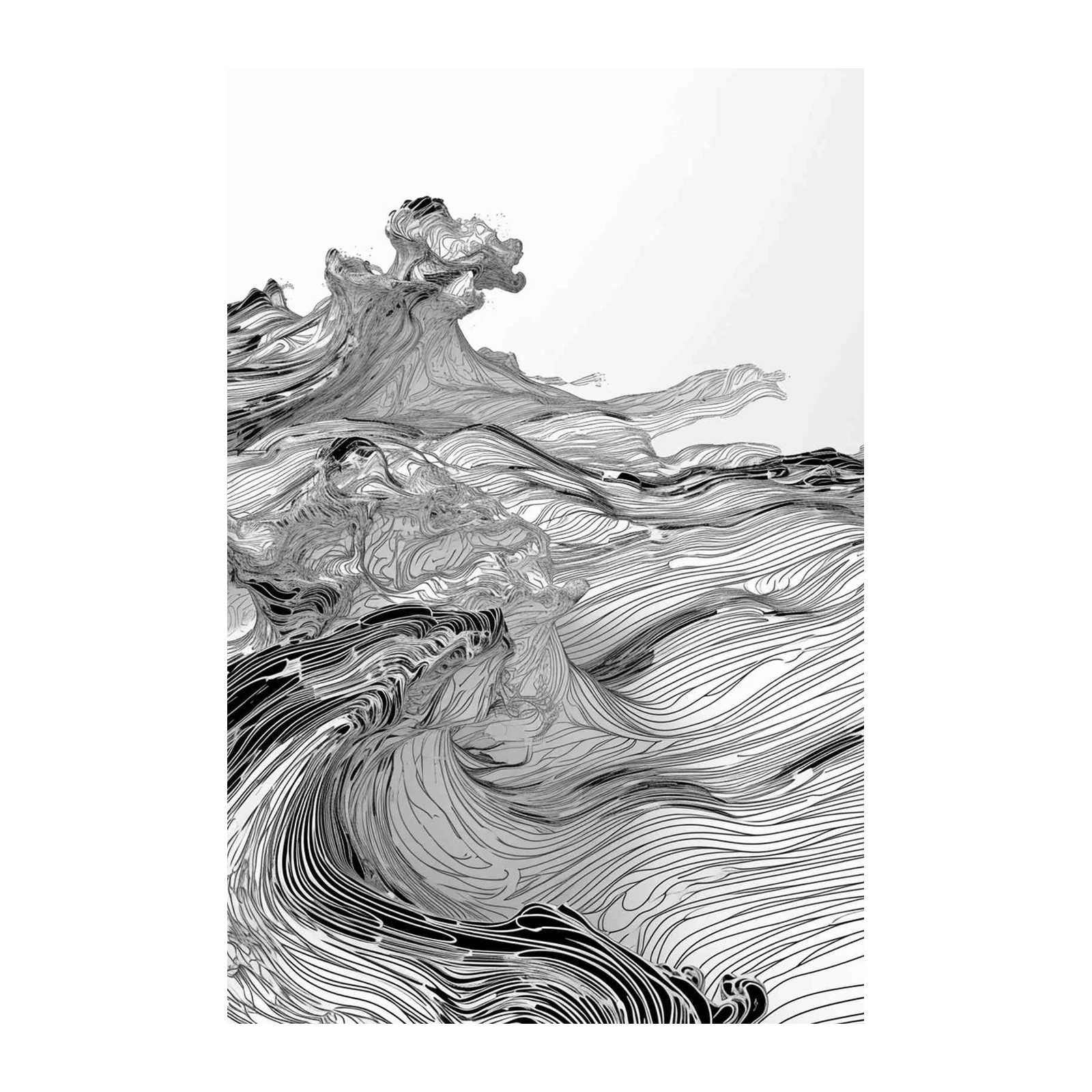 Abstract Waveform Topography Wall Art