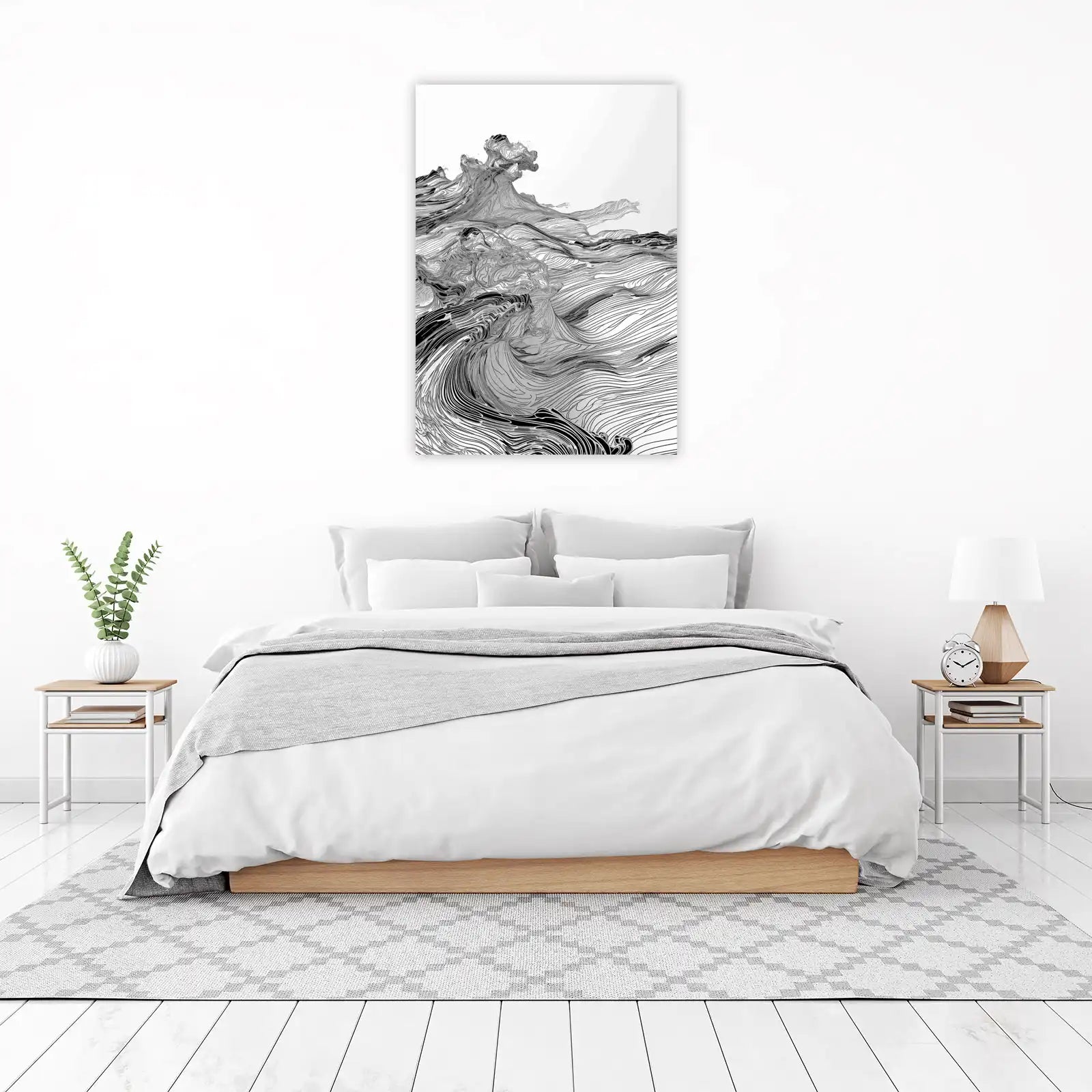 Abstract Waveform Topography Wall Art