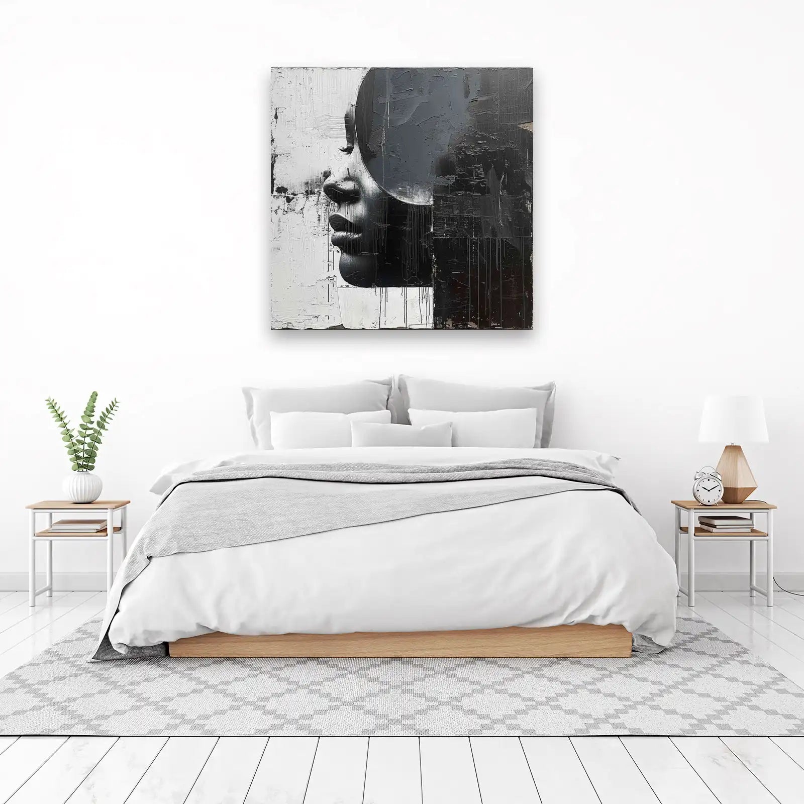 Abstract Portrait Textured Wall Art