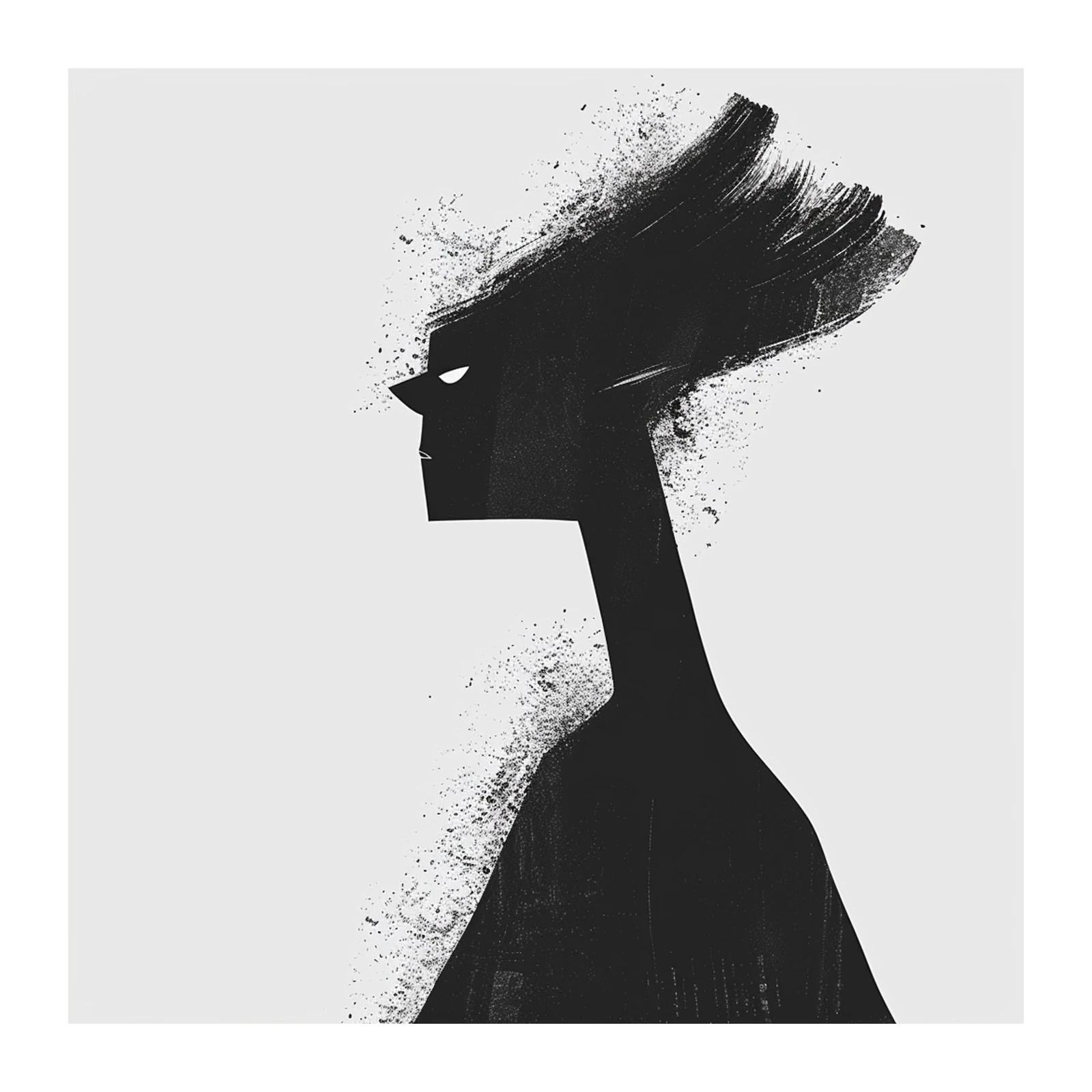 Abstract Silhouette Head Wall Art