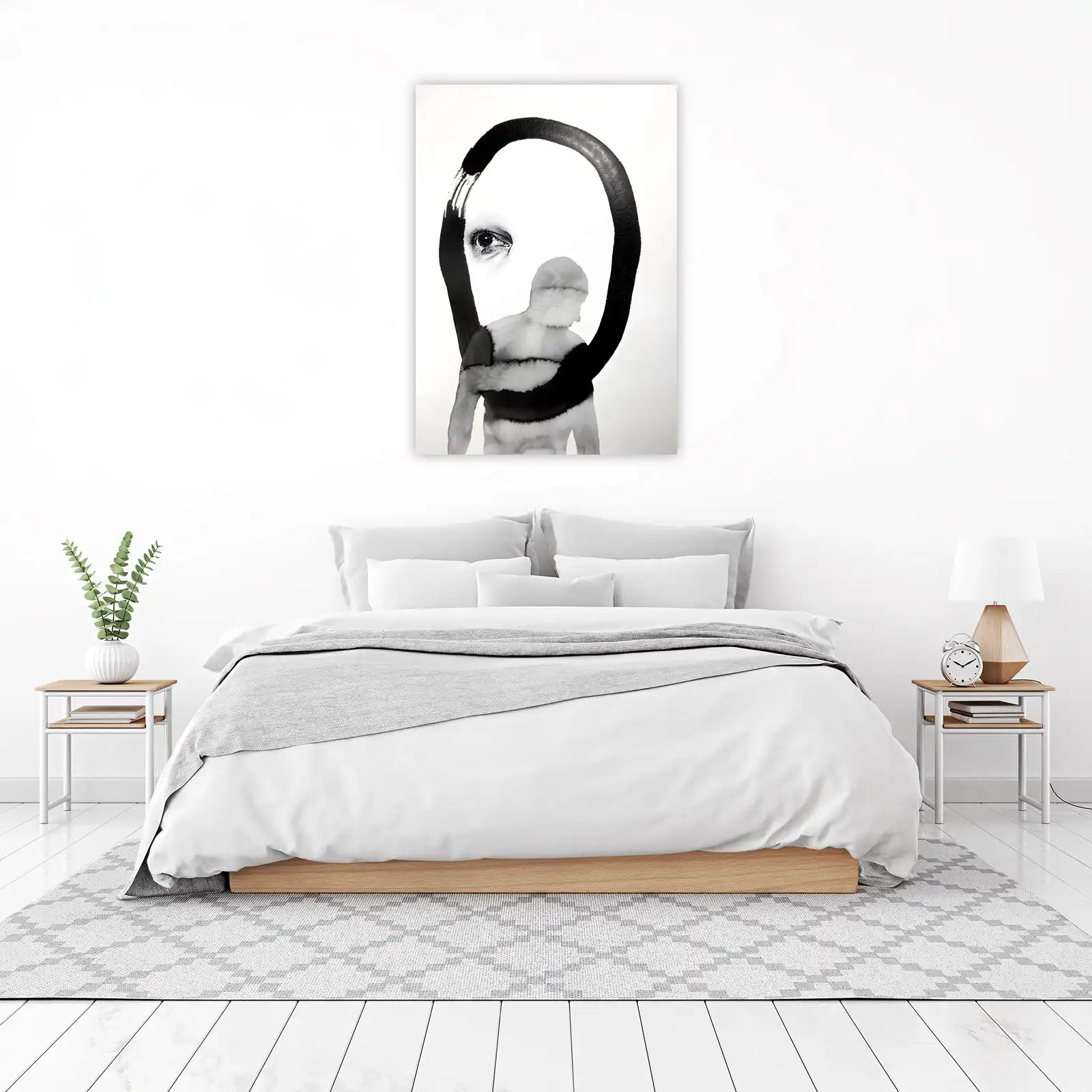 Abstract Figure Ink Eye Wall Art