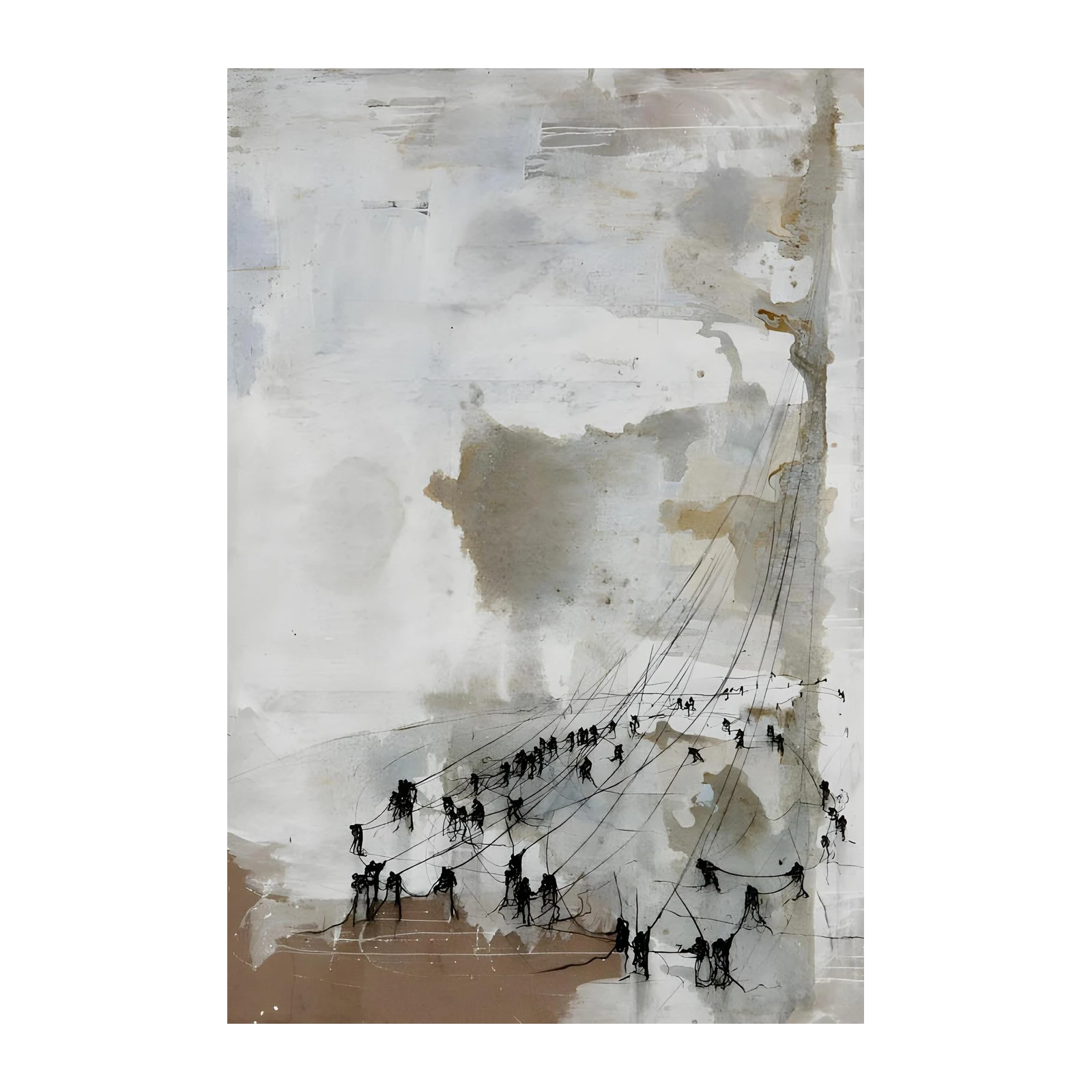 Abstract Figures Wander Wall Art