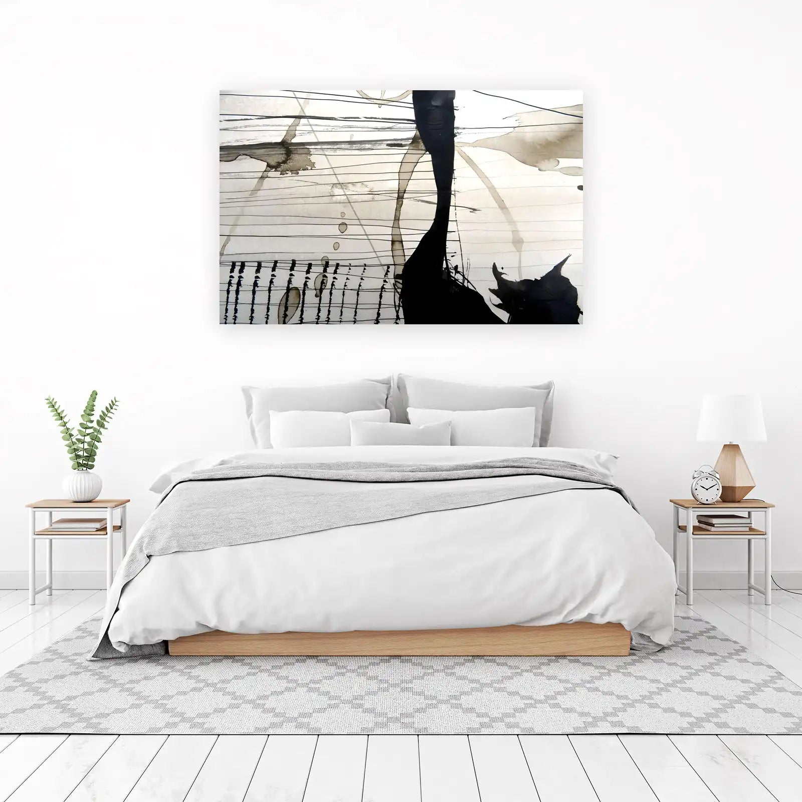 Abstract Ink Drip Modern Art Wall Art