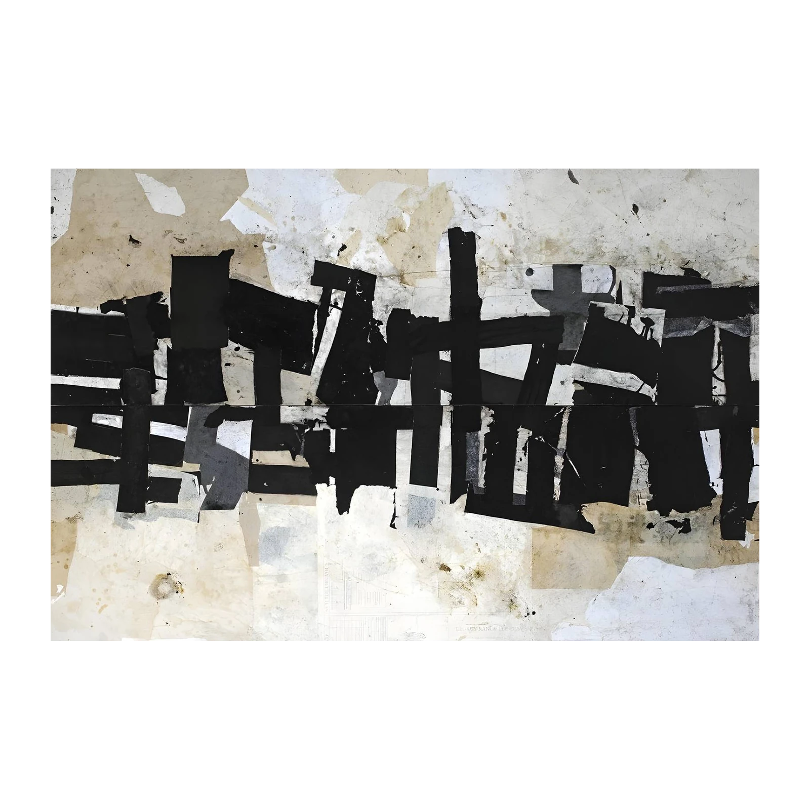 Abstract Black & White Cityscape Wall Art