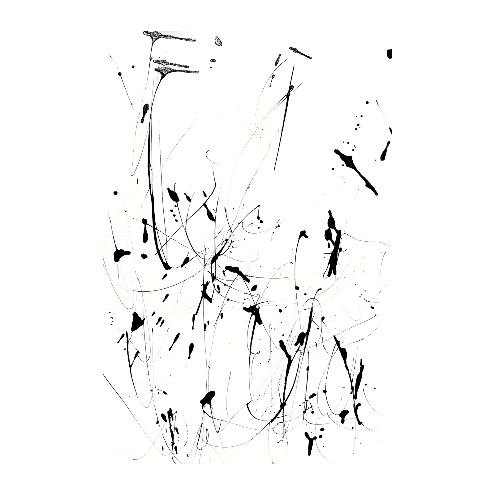 Abstract Black Drip Modern Art Wall Art