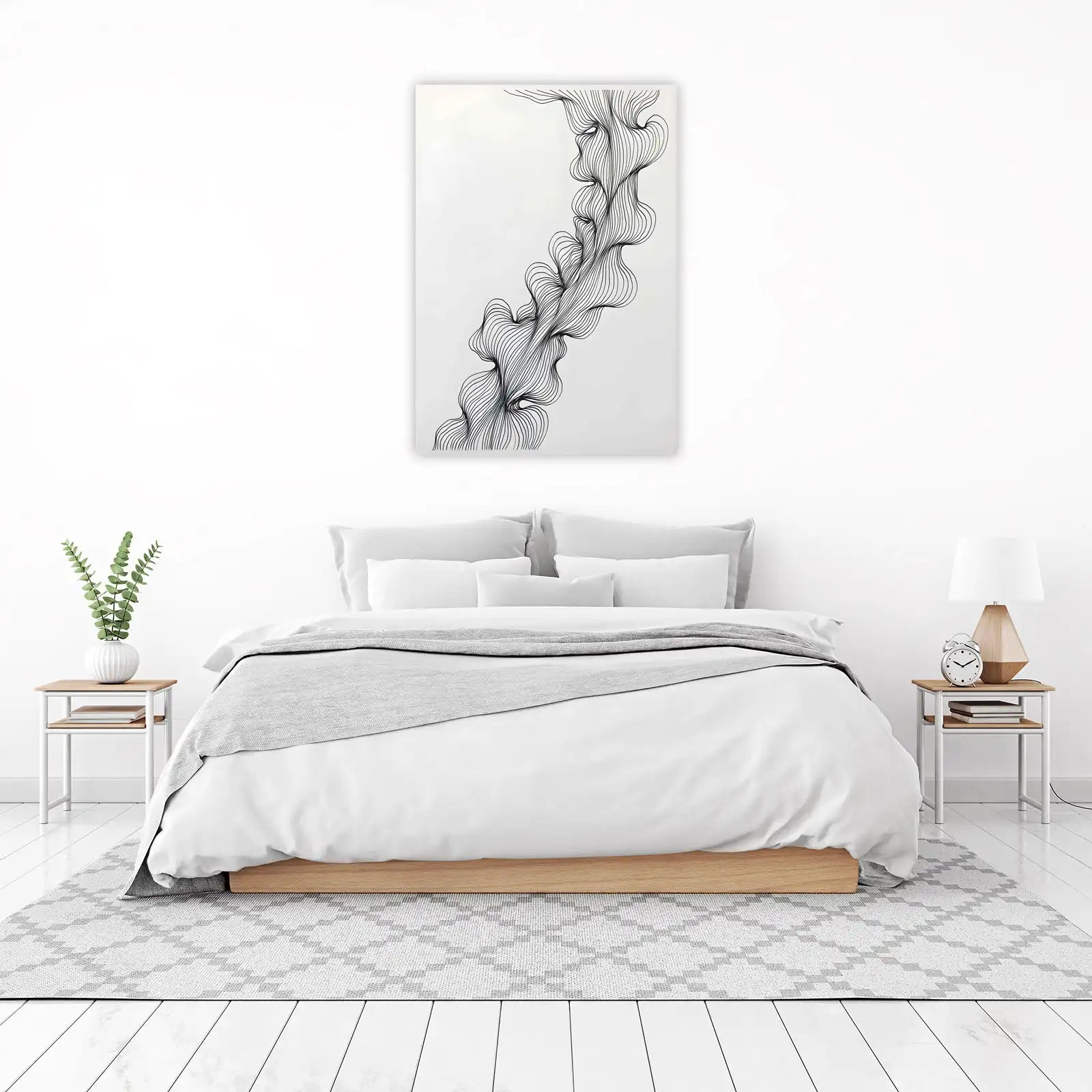 Abstract Black & White Flow Wall Art