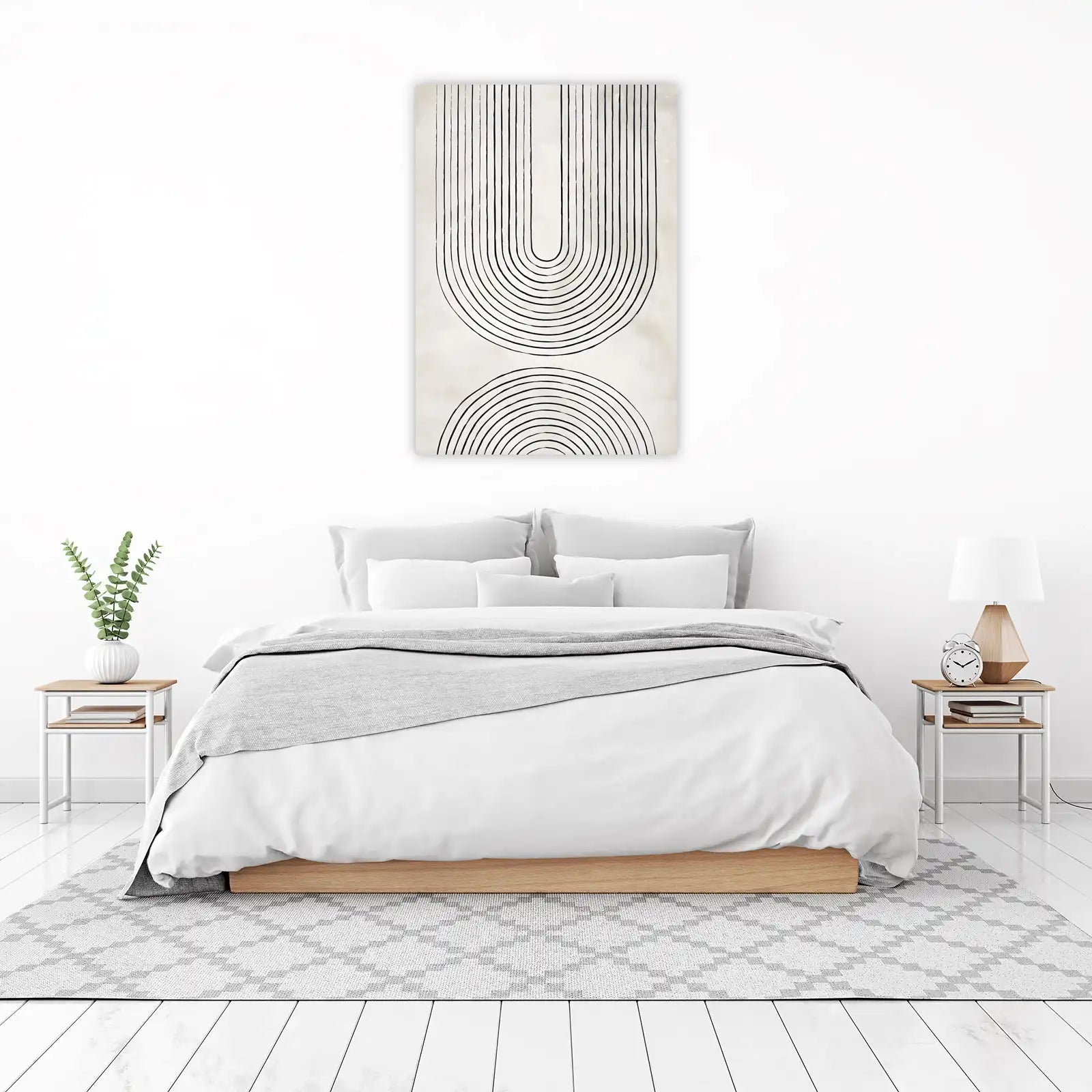 Boho Arch Rainbow Wall Art - Mid Century Modern Wall Art