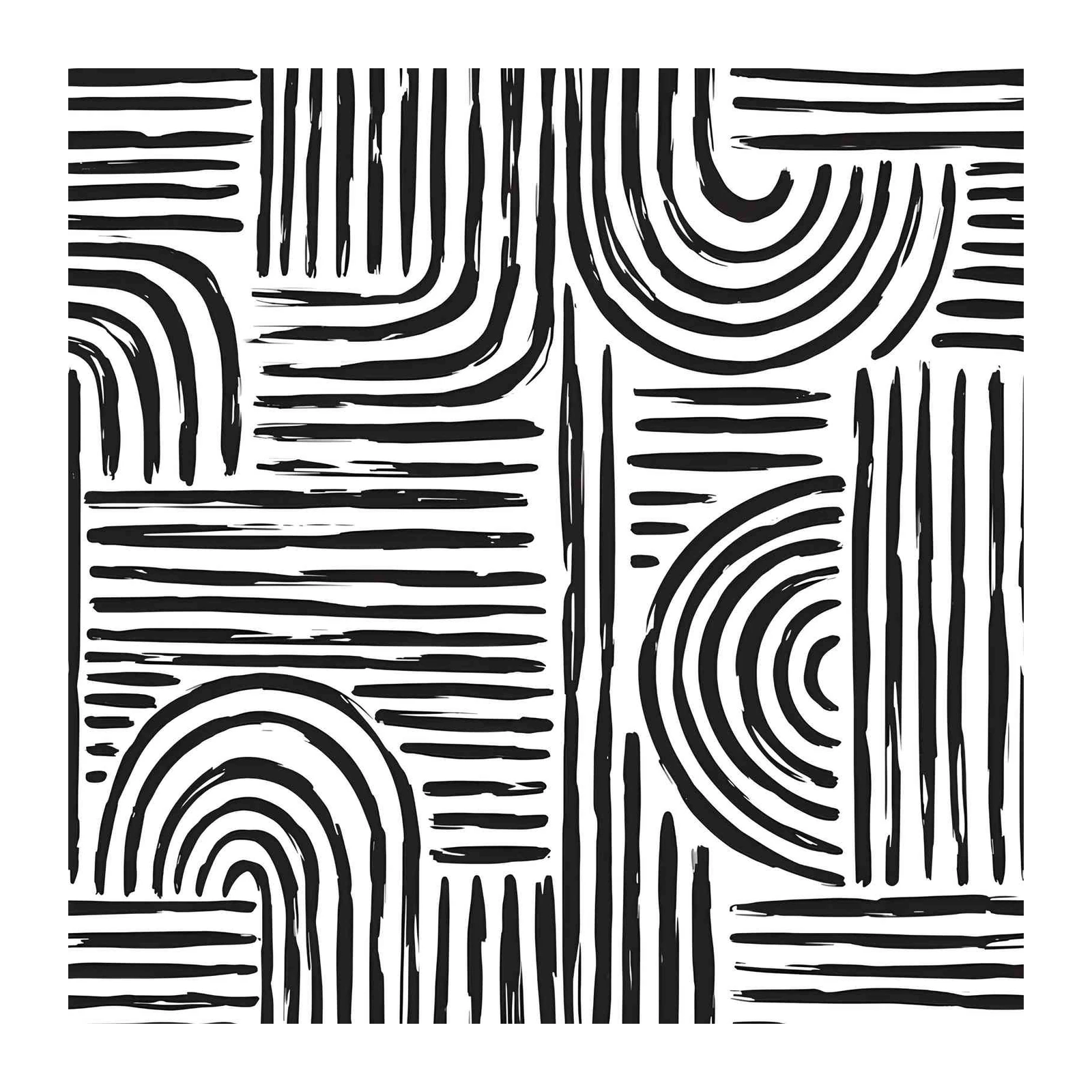 Abstract Boho Arch Lines Wall Art