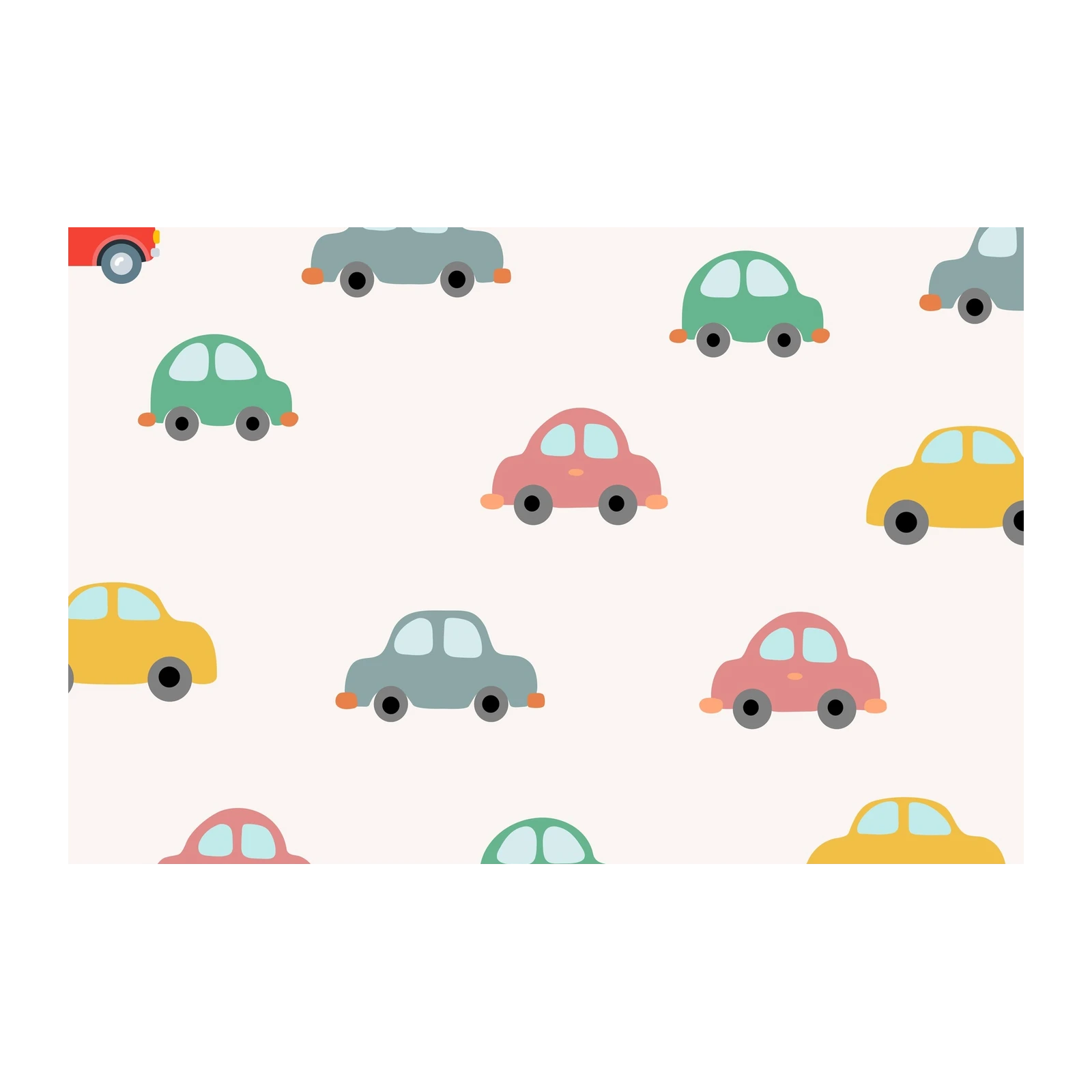 Playful Car Pattern Wall Art for Kids' Rooms
