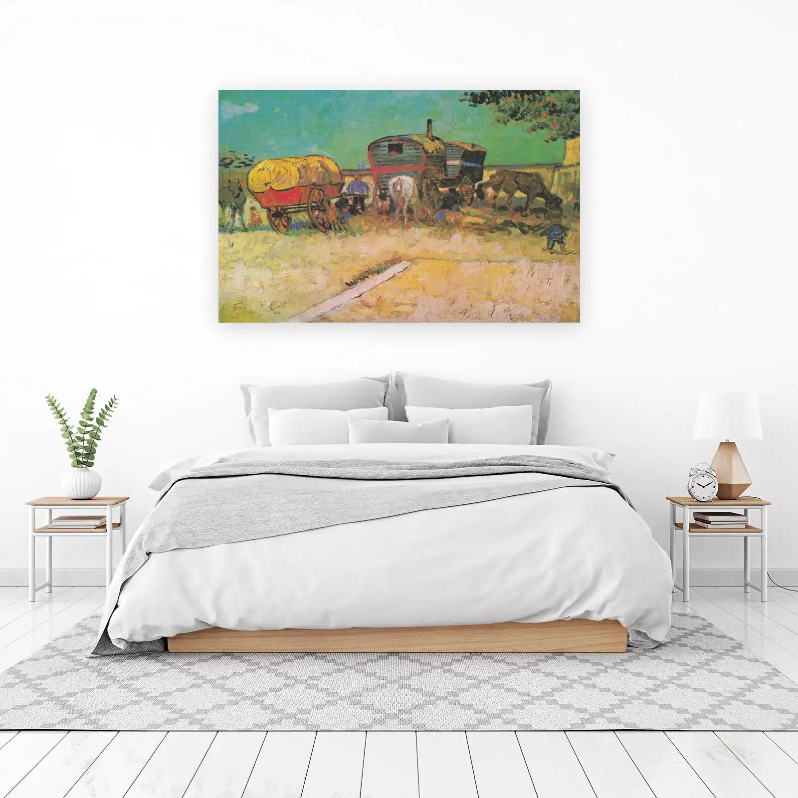 Rustic Caravan Scene Vincent Van Gogh Wall Art