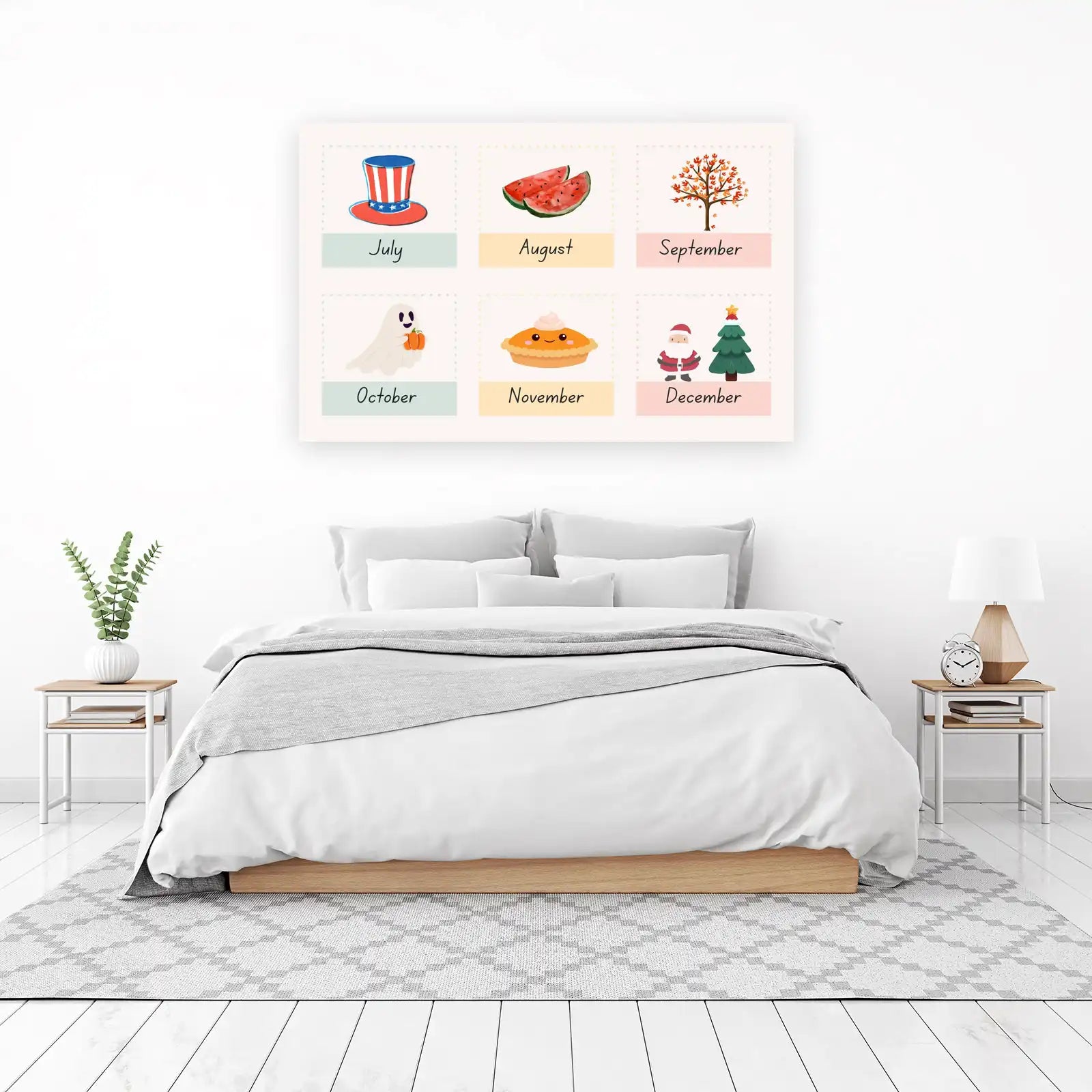 Cute Seasonal Months Wall Art