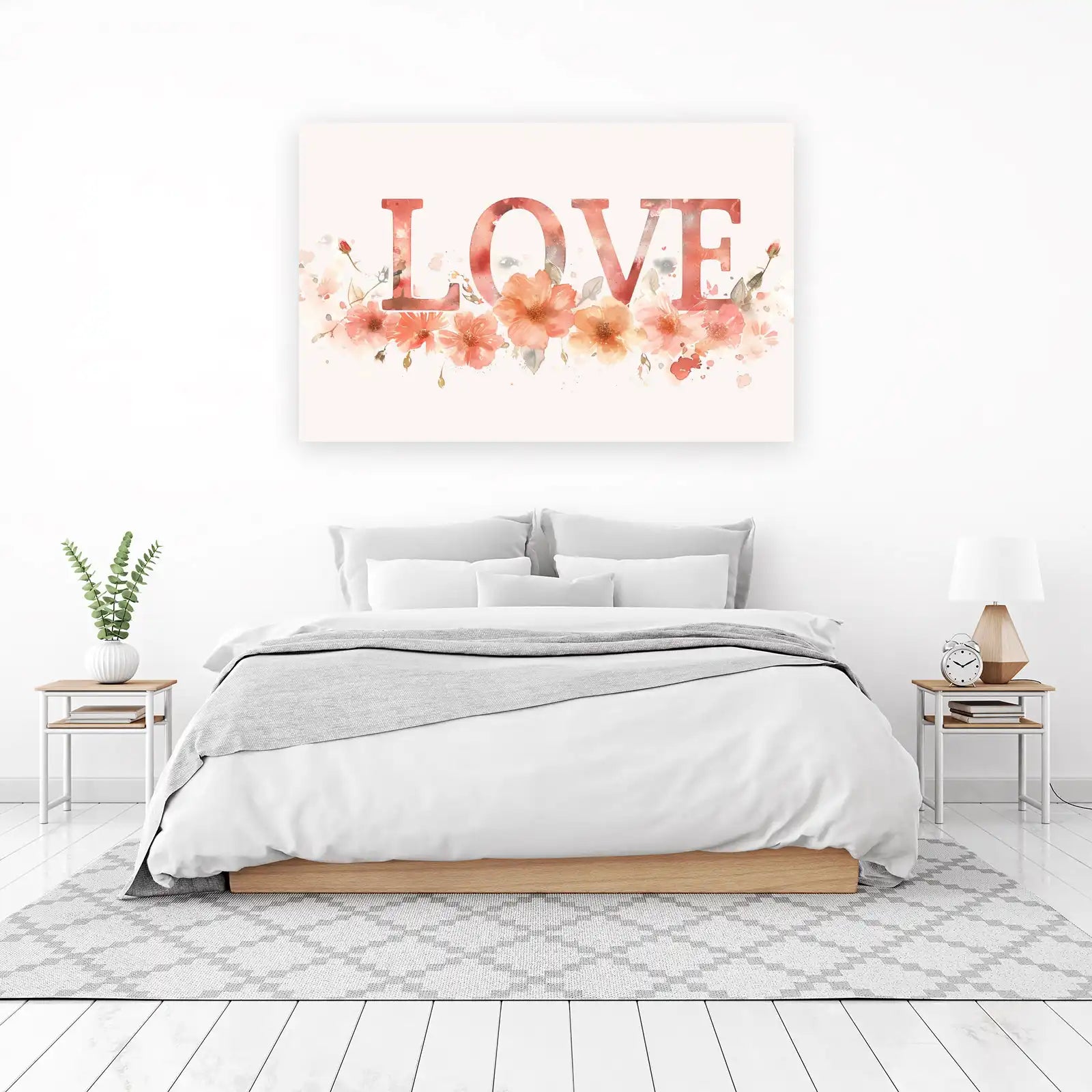 Romantic Floral LOVE Wall Art