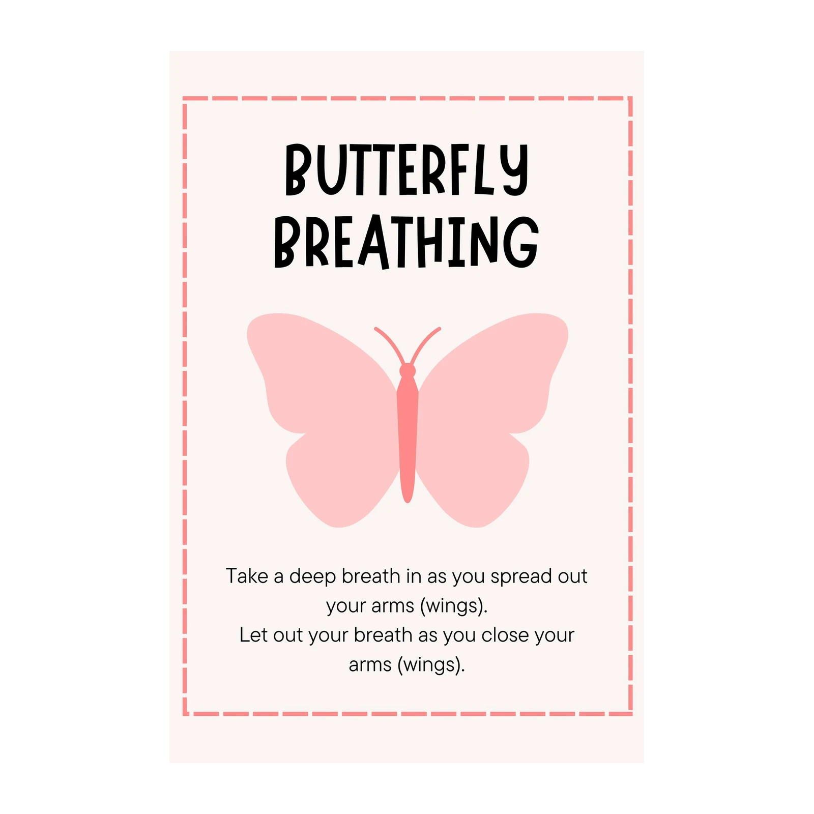 Butterfly Breathing Calming Wall Art Wall Art