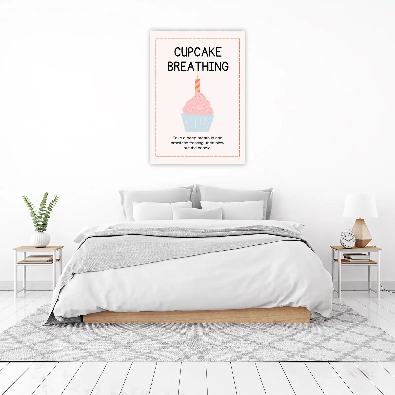 Cupcake Breathing Mindfulness Wall Art