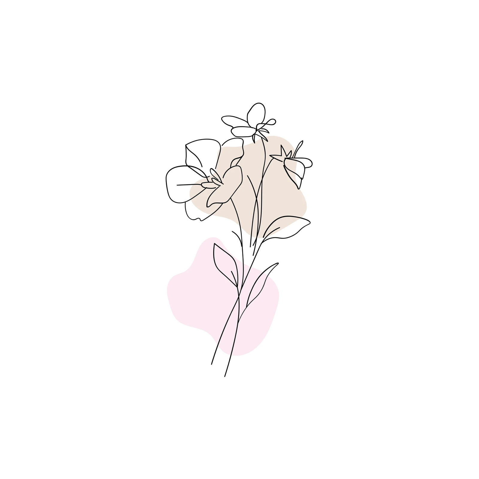 Minimalist Floral Line Art Wall Art
