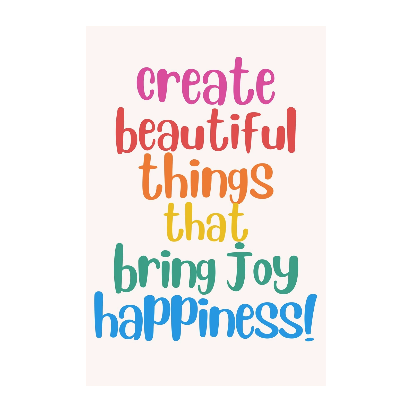 Inspirational "Create Beautiful Things" Wall Art