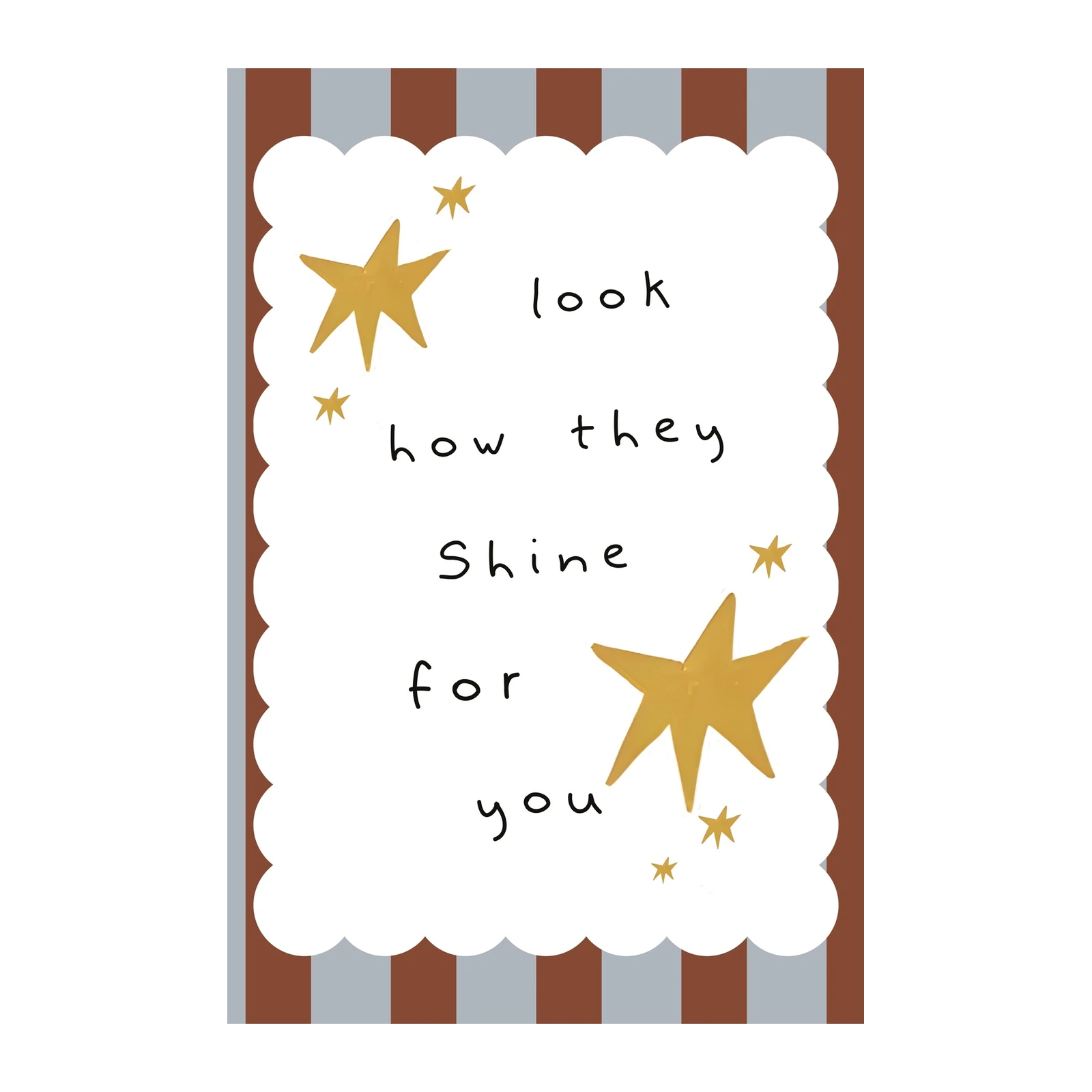 Look How They Shine Golden Stars Wall Art