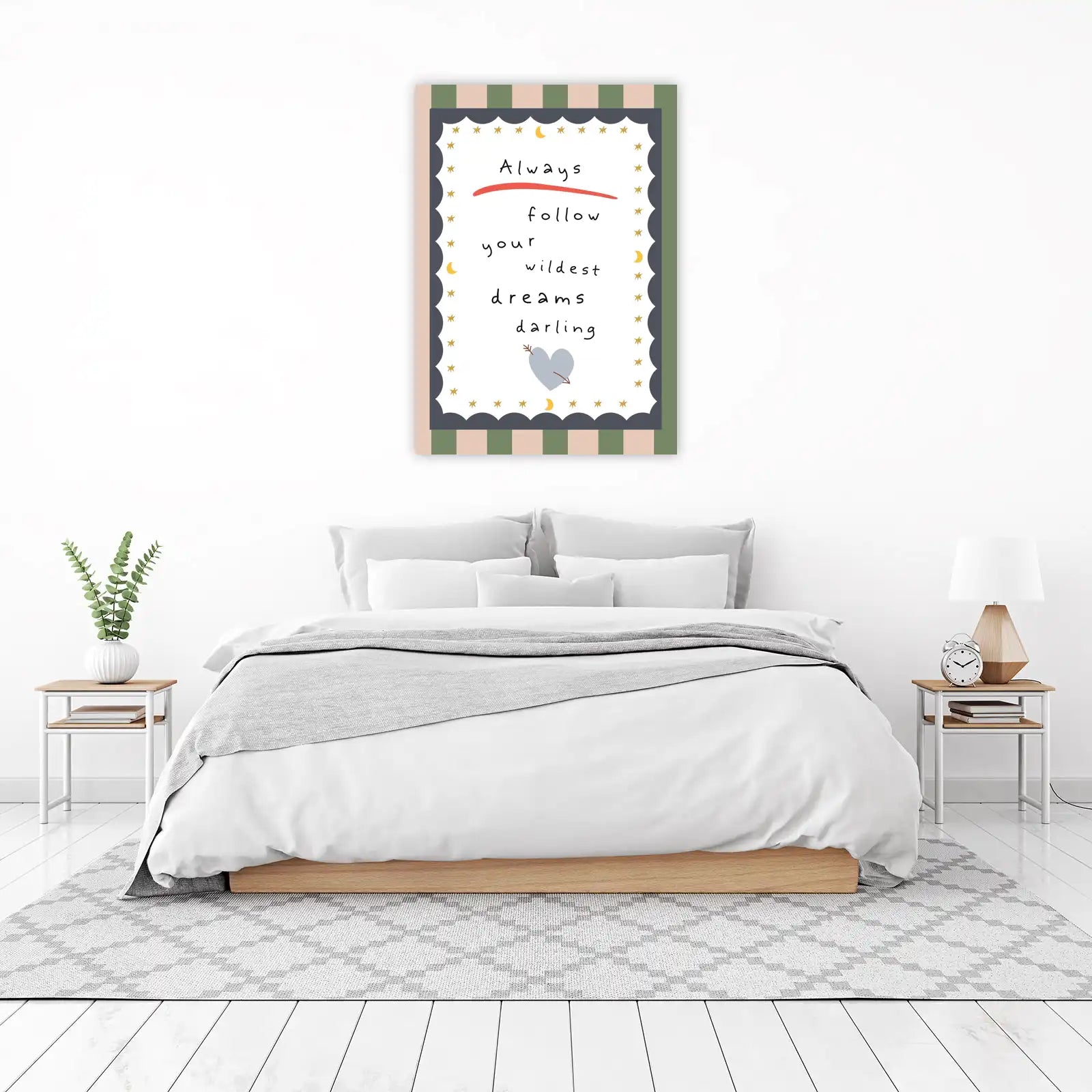 Follow Your Dreams Inspirational Quote Wall Art