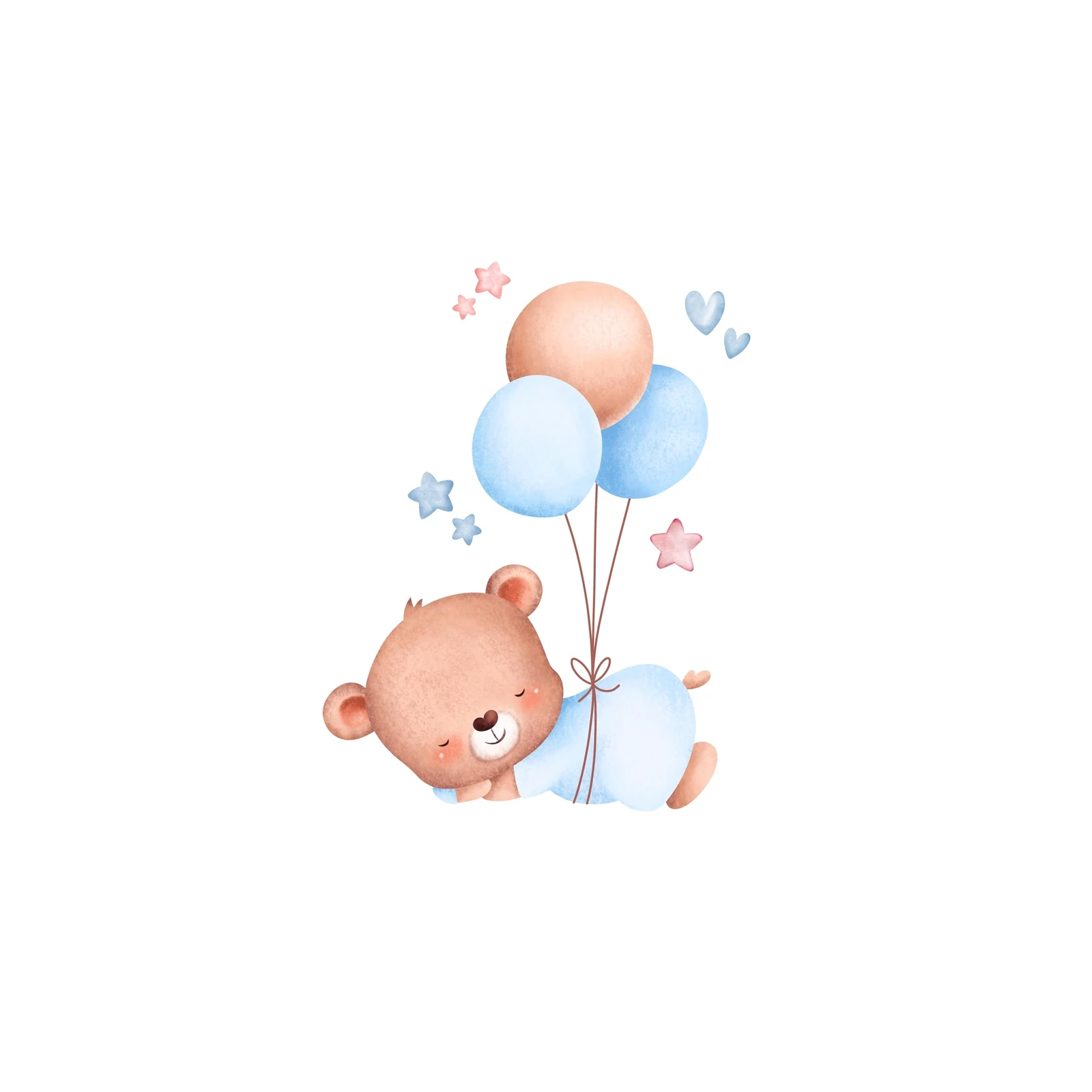 Dreamy Bear with Balloons Wall Art
