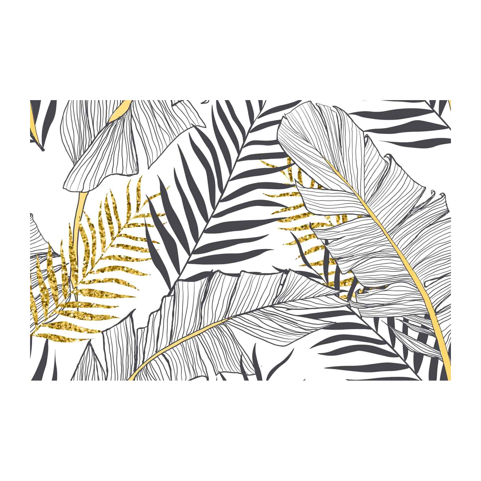 Luxe Gold Palm Leaf Art Wall Art